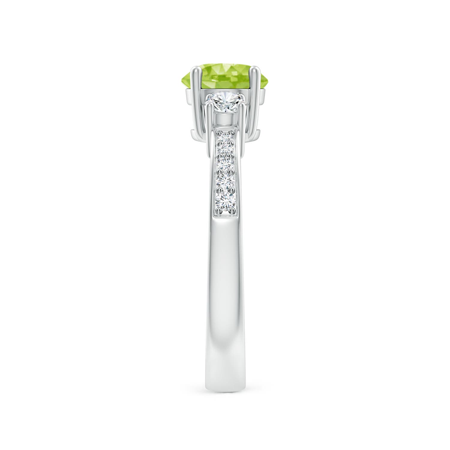 AA - Peridot / 1.26 CT / 14 KT White Gold