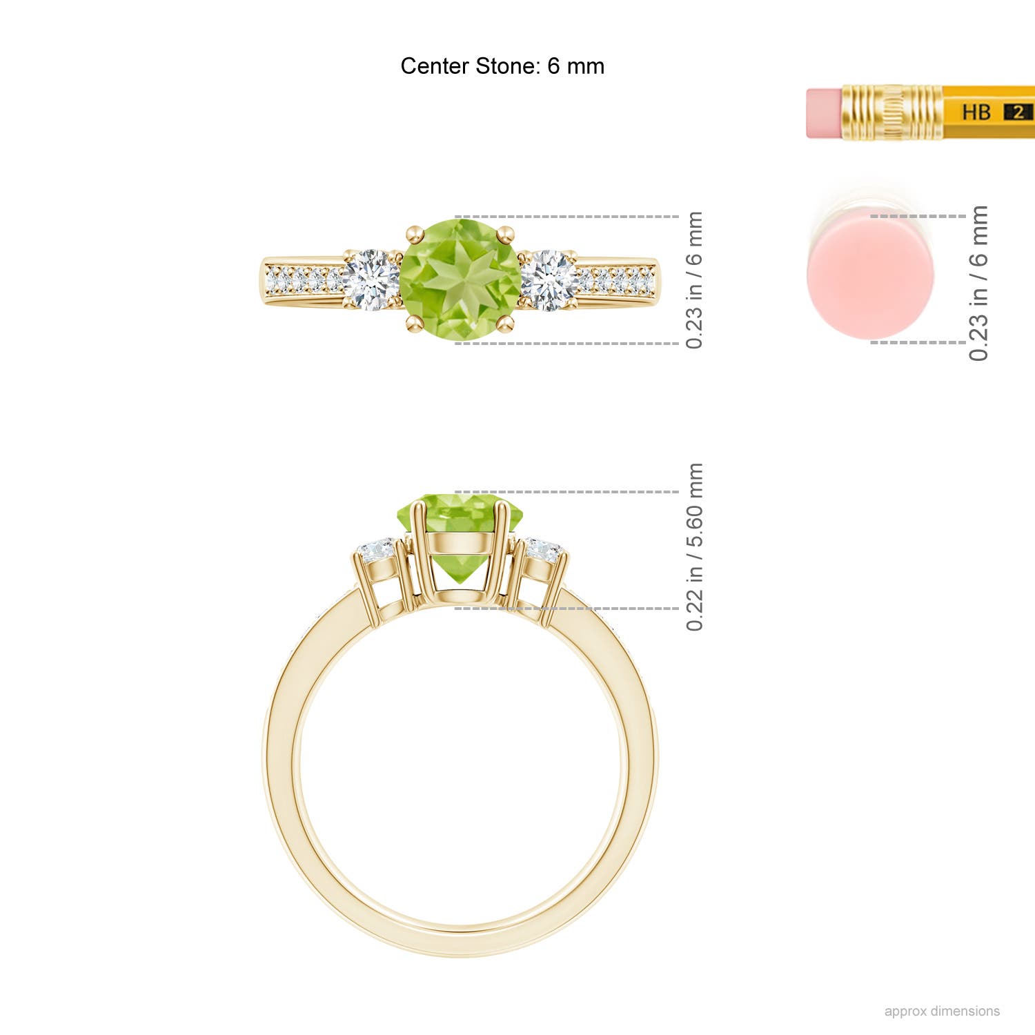 AA - Peridot / 1.26 CT / 14 KT Yellow Gold