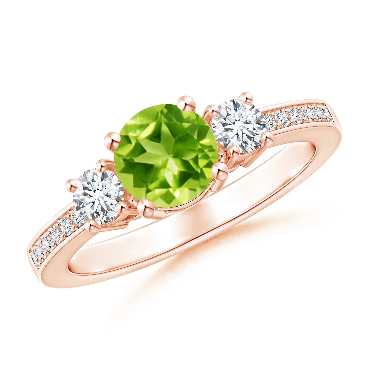 AAA - Peridot / 1.26 CT / 14 KT Rose Gold