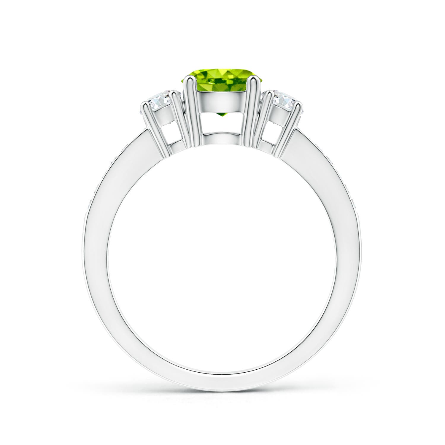 AAA - Peridot / 1.26 CT / 14 KT White Gold