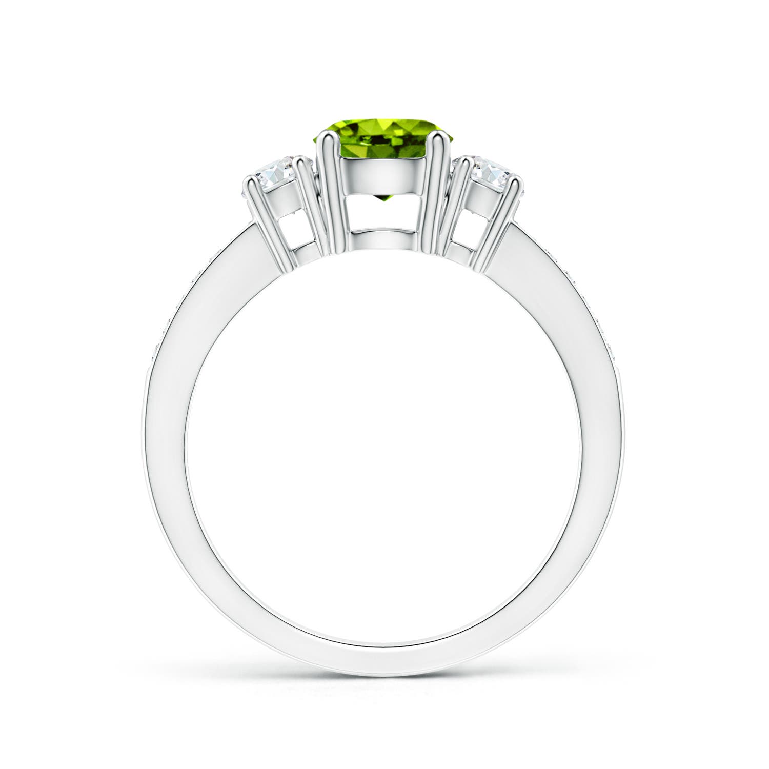 AAAA - Peridot / 1.26 CT / 14 KT White Gold