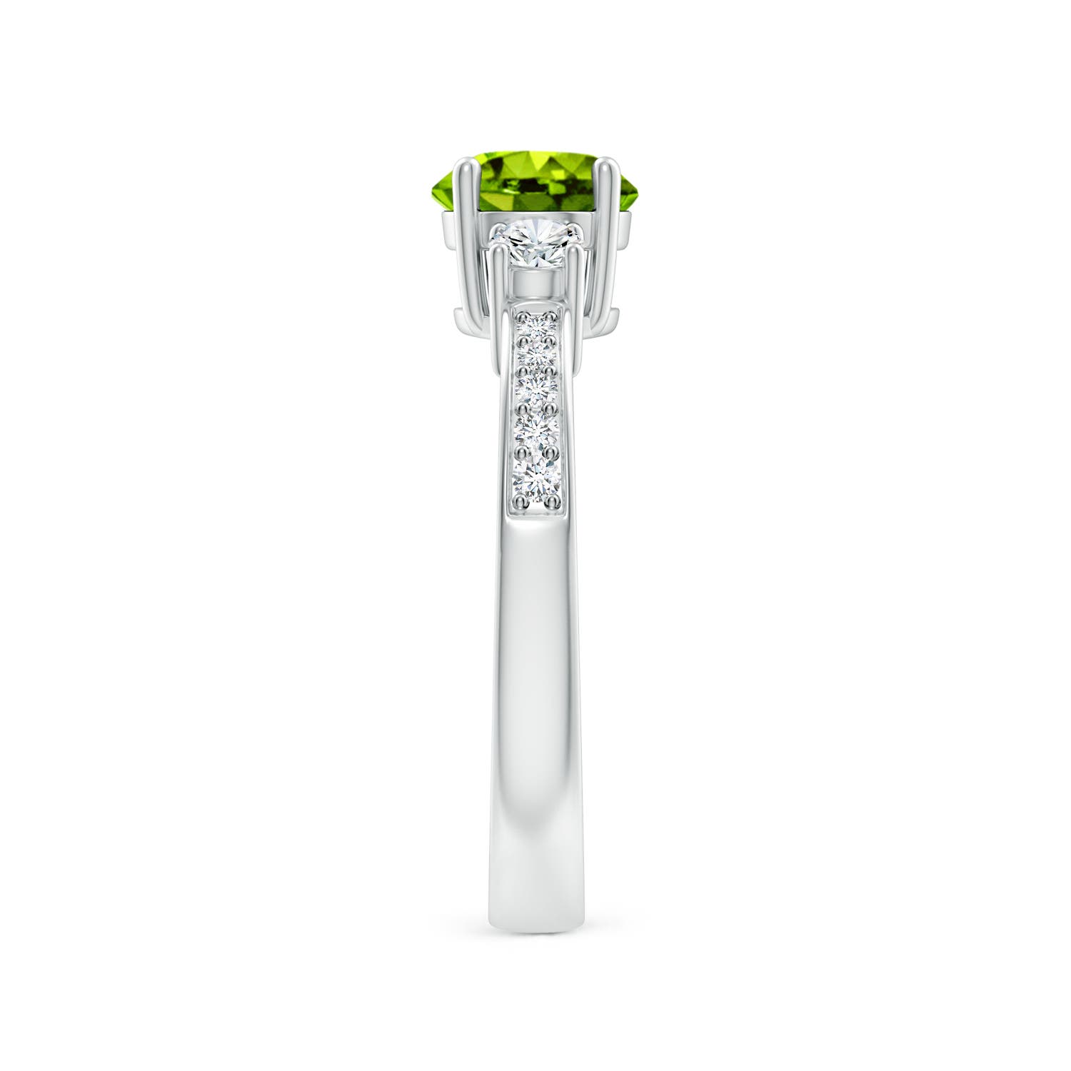 AAAA - Peridot / 1.26 CT / 14 KT White Gold