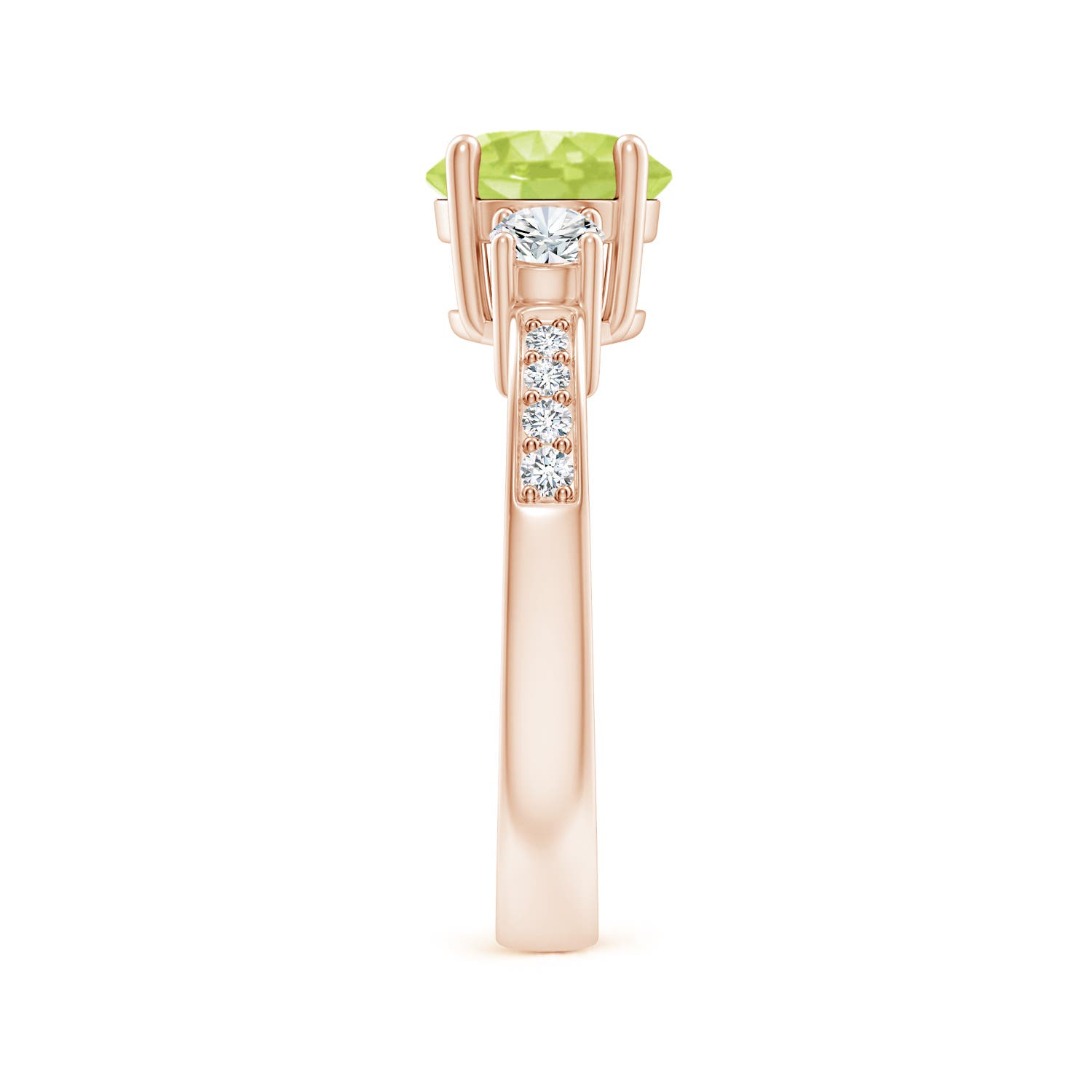 A - Peridot / 1.84 CT / 14 KT Rose Gold