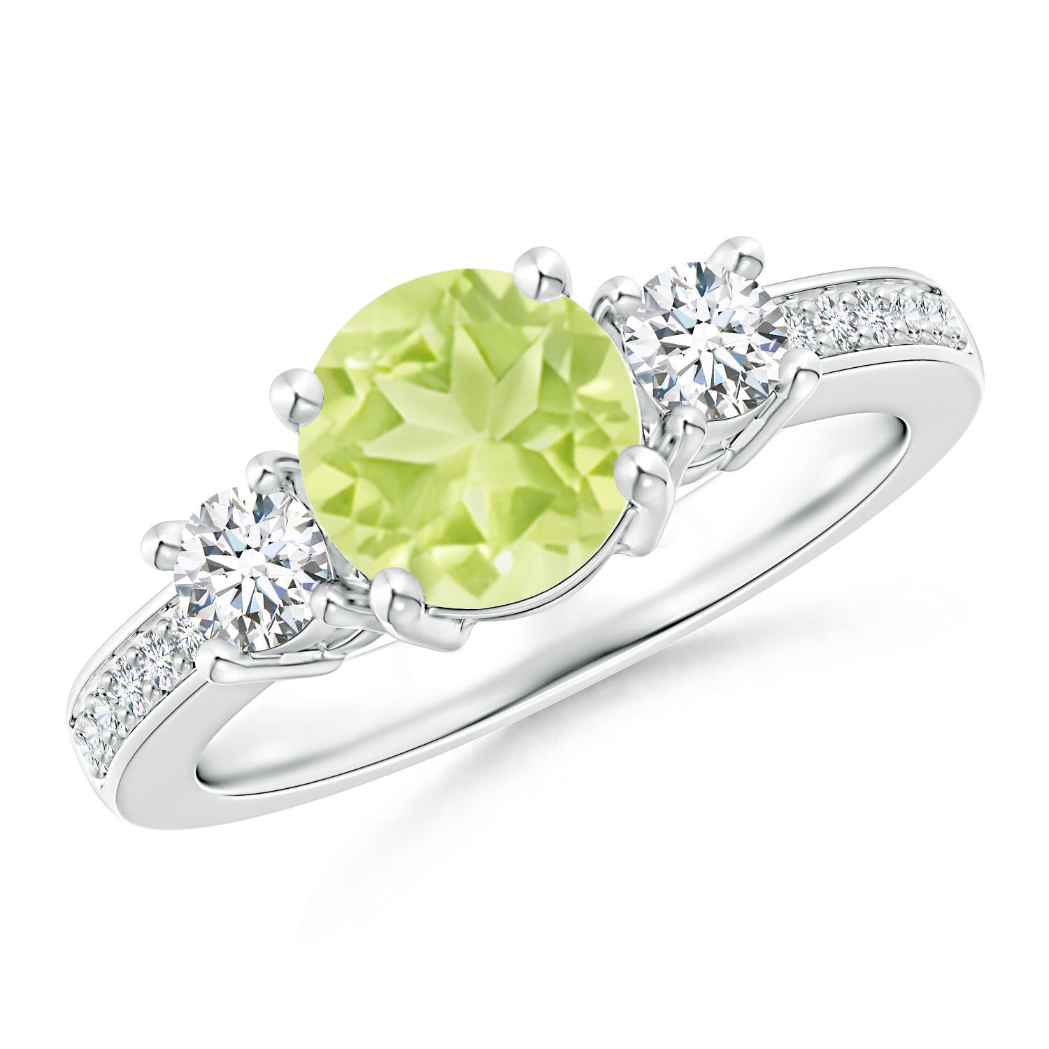 A - Peridot / 1.84 CT / 14 KT White Gold