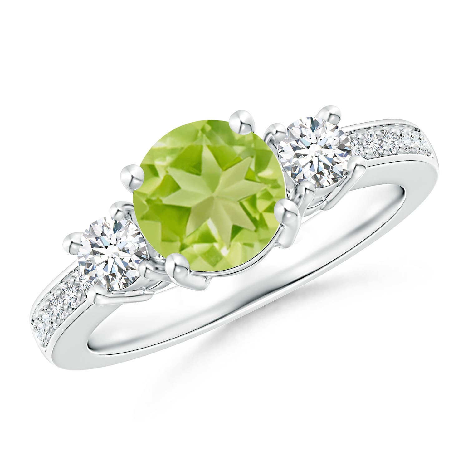 AA - Peridot / 1.84 CT / 14 KT White Gold