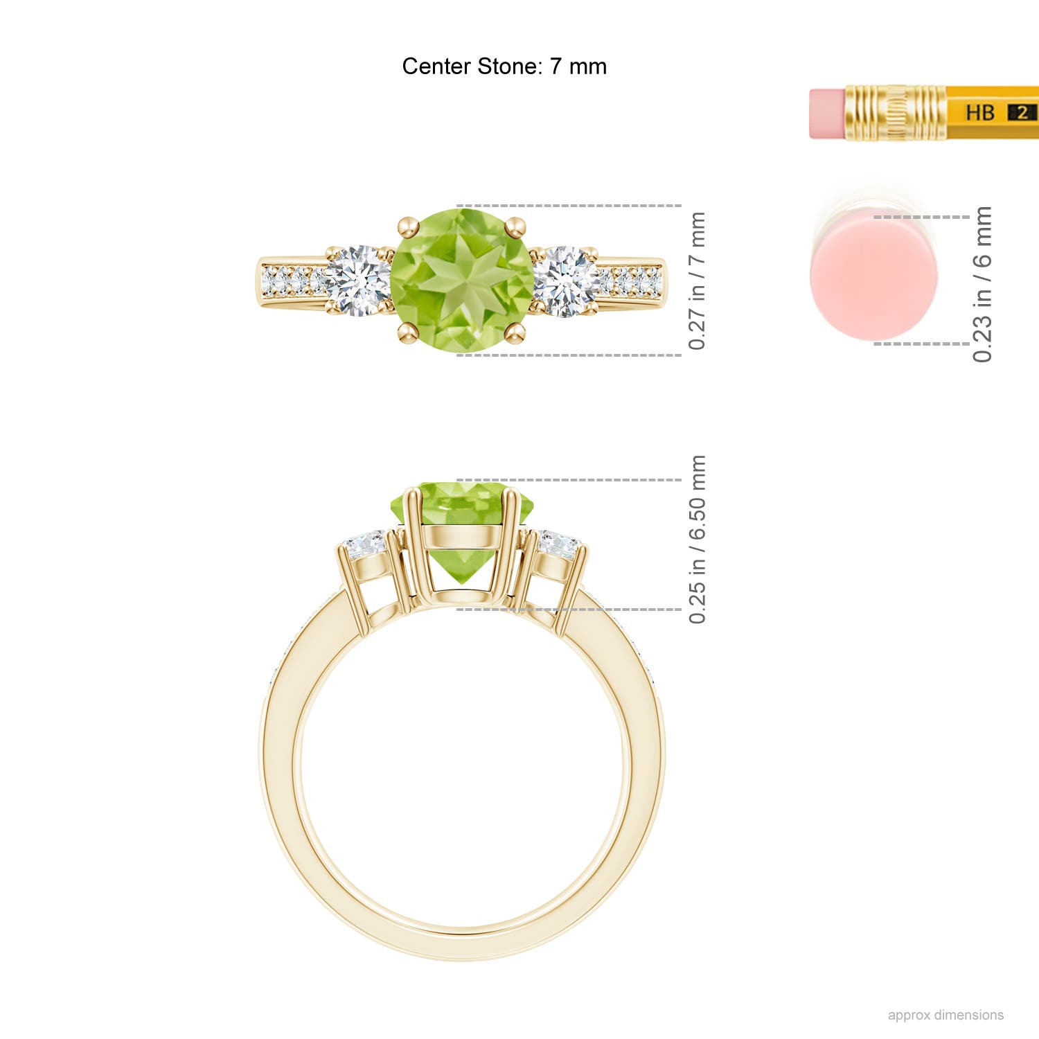 AA - Peridot / 1.84 CT / 14 KT Yellow Gold