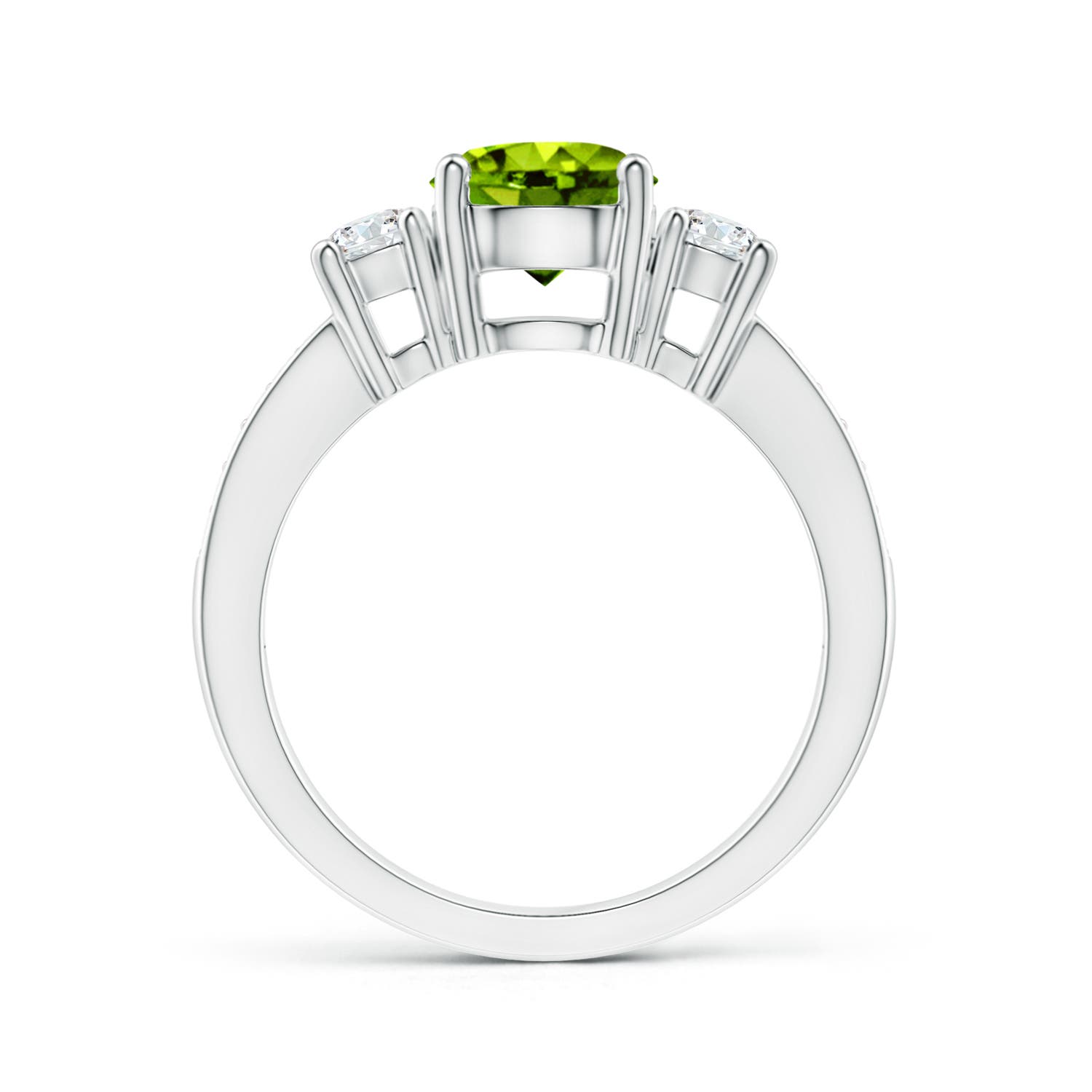 AAAA - Peridot / 1.84 CT / 14 KT White Gold