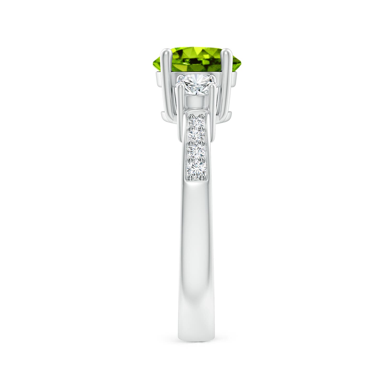 AAAA - Peridot / 1.84 CT / 14 KT White Gold