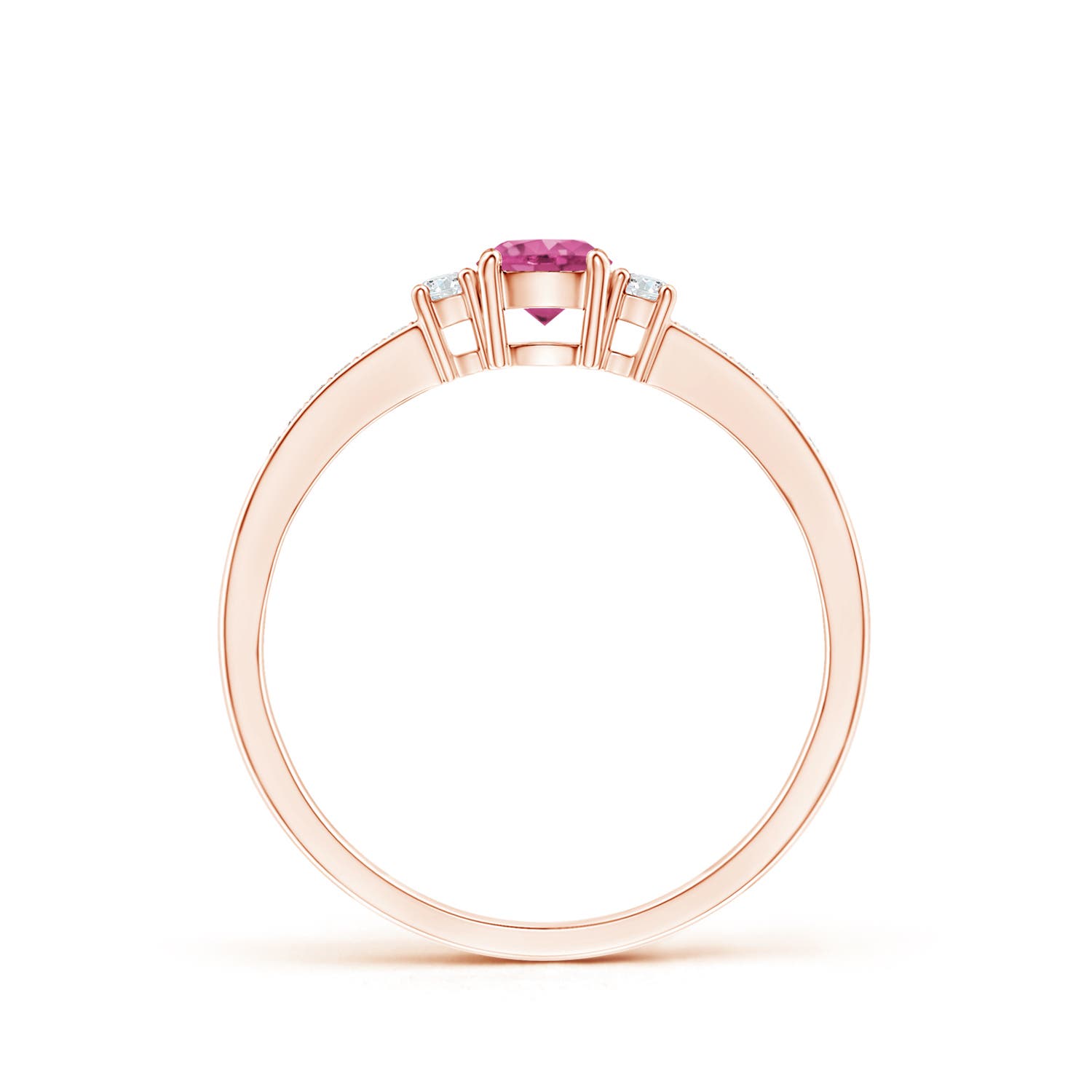 AAAA - Pink Sapphire / 0.46 CT / 14 KT Rose Gold