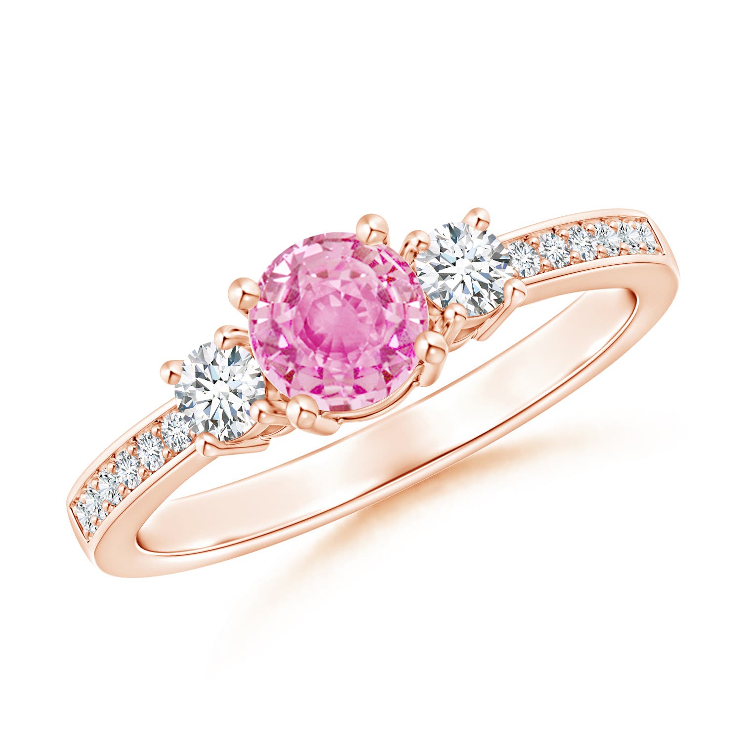 A - Pink Sapphire / 0.81 CT / 14 KT Rose Gold