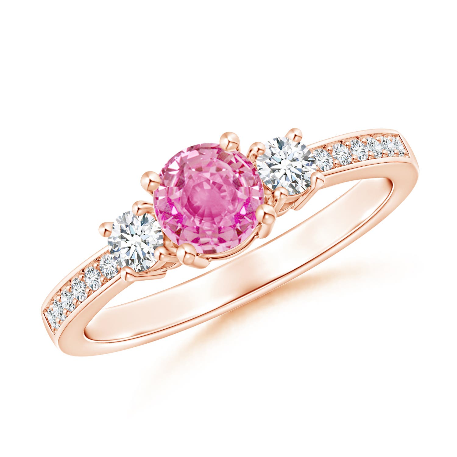 AA - Pink Sapphire / 0.81 CT / 14 KT Rose Gold