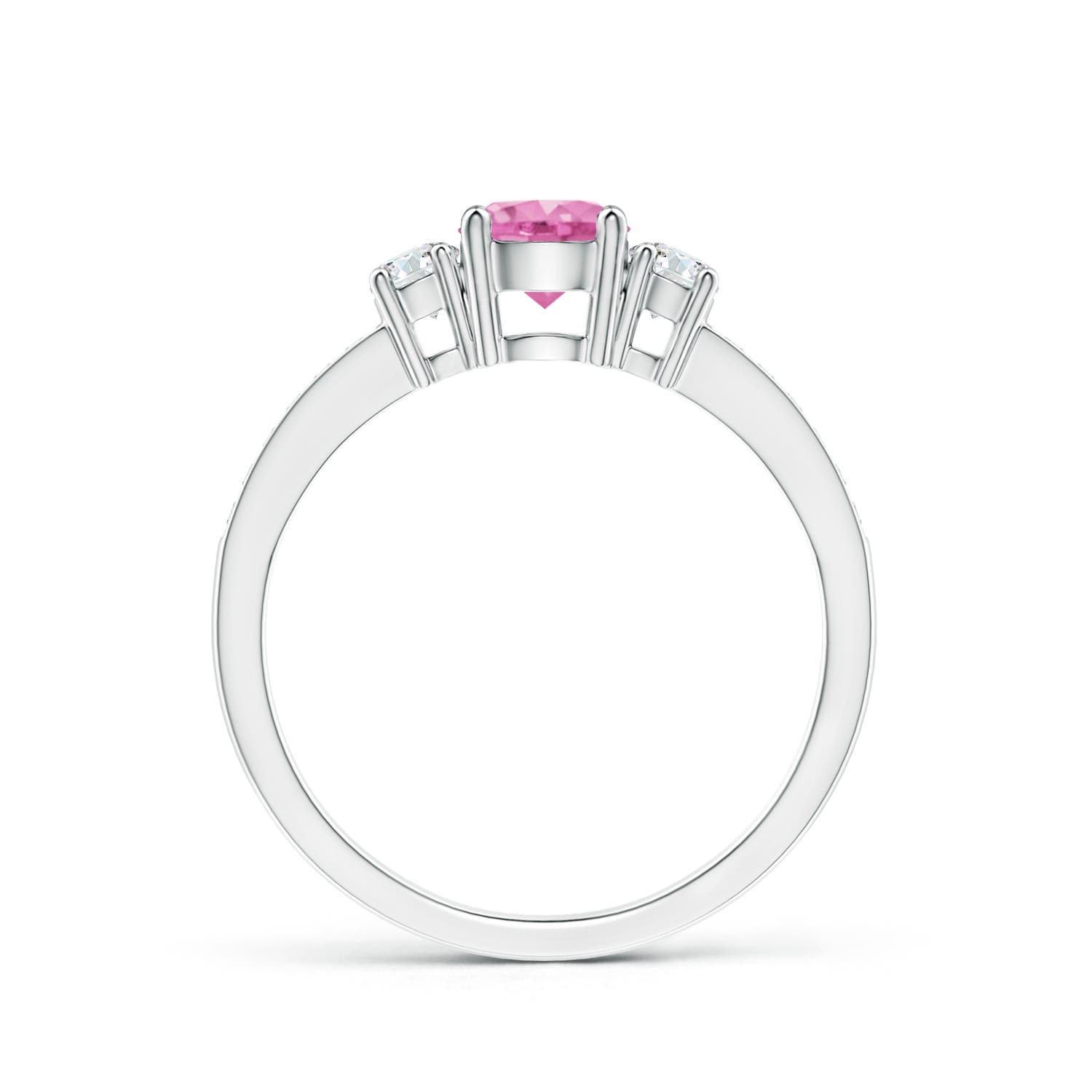 AA - Pink Sapphire / 0.81 CT / 14 KT White Gold