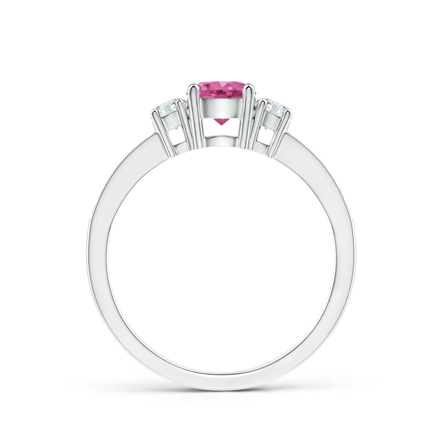 AAAA - Pink Sapphire / 0.81 CT / 14 KT White Gold