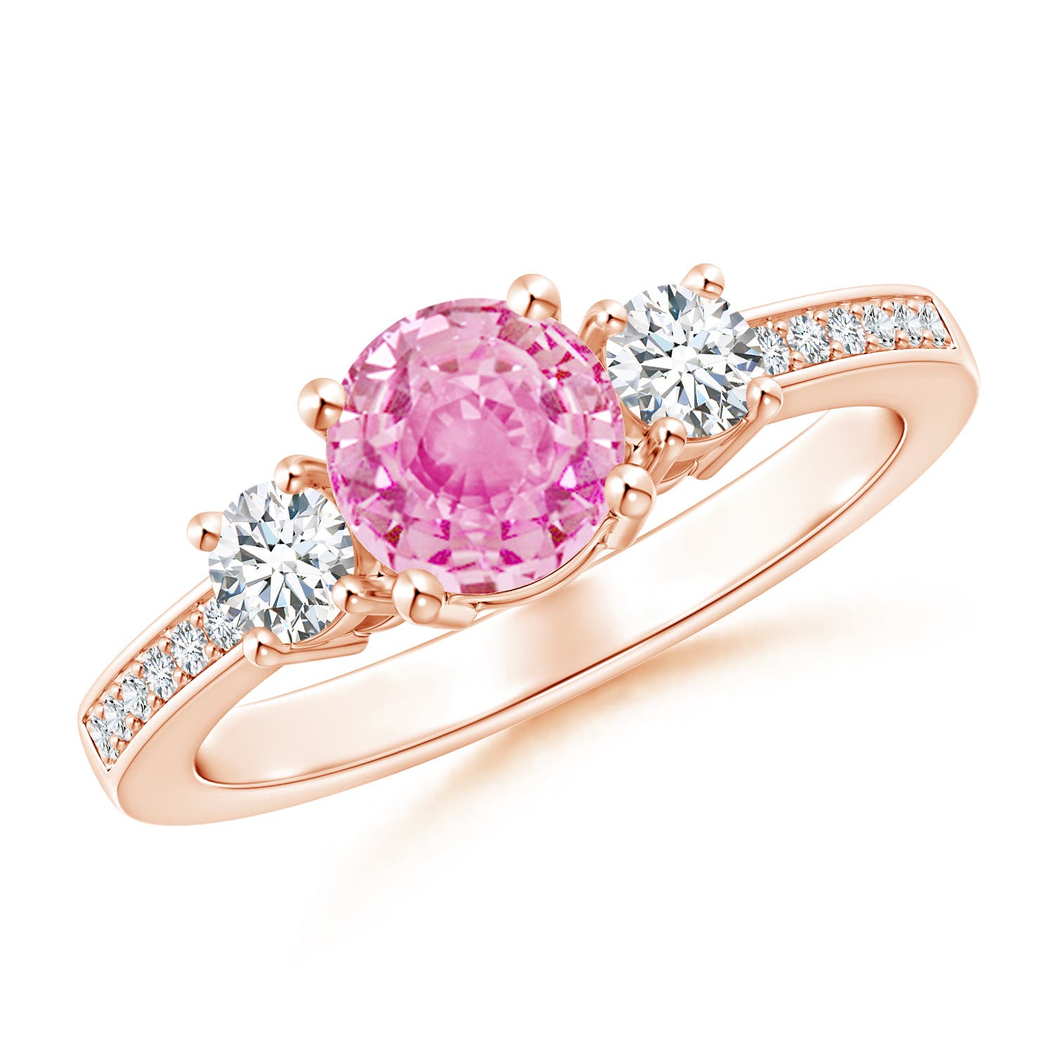 A - Pink Sapphire / 1.31 CT / 14 KT Rose Gold