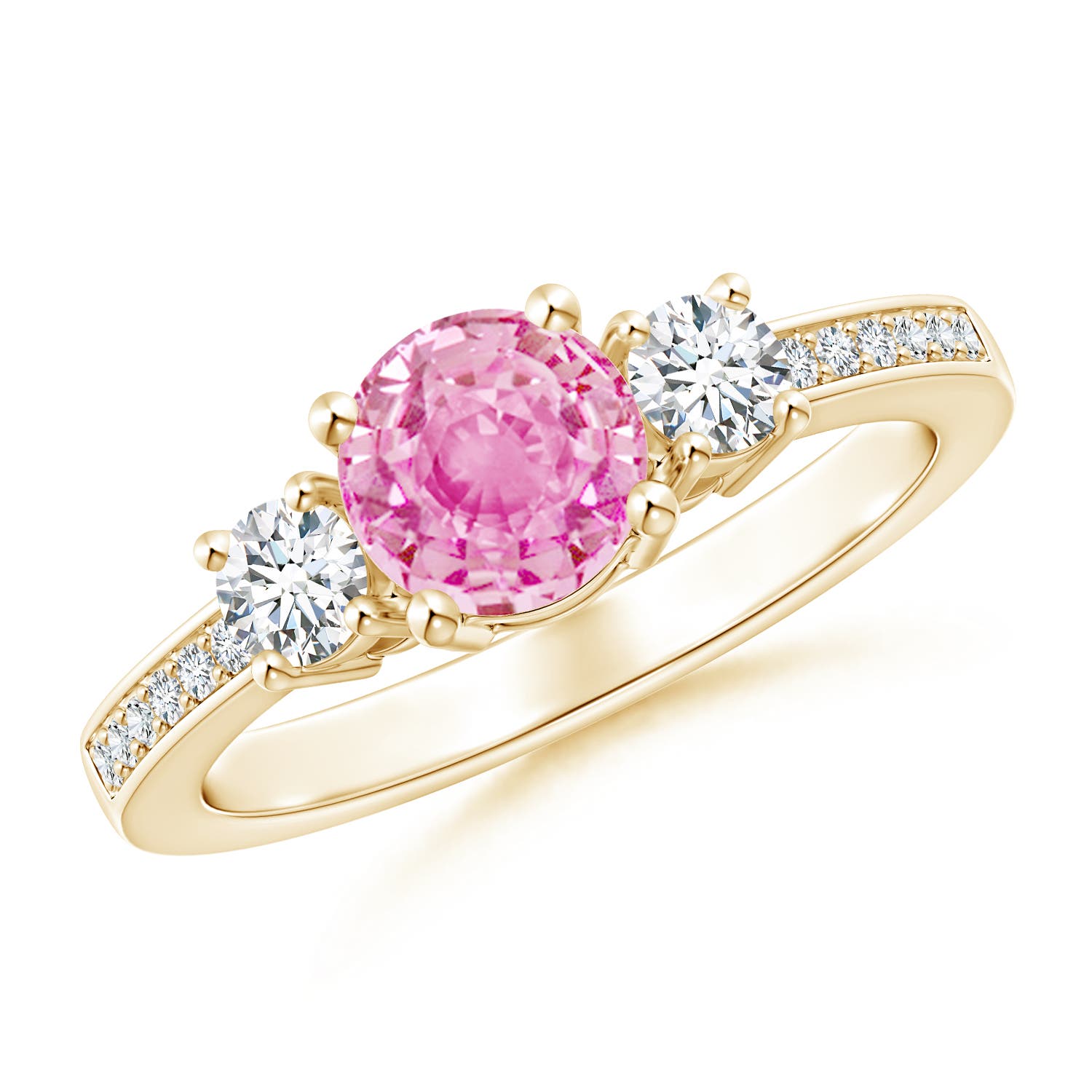 A - Pink Sapphire / 1.31 CT / 14 KT Yellow Gold