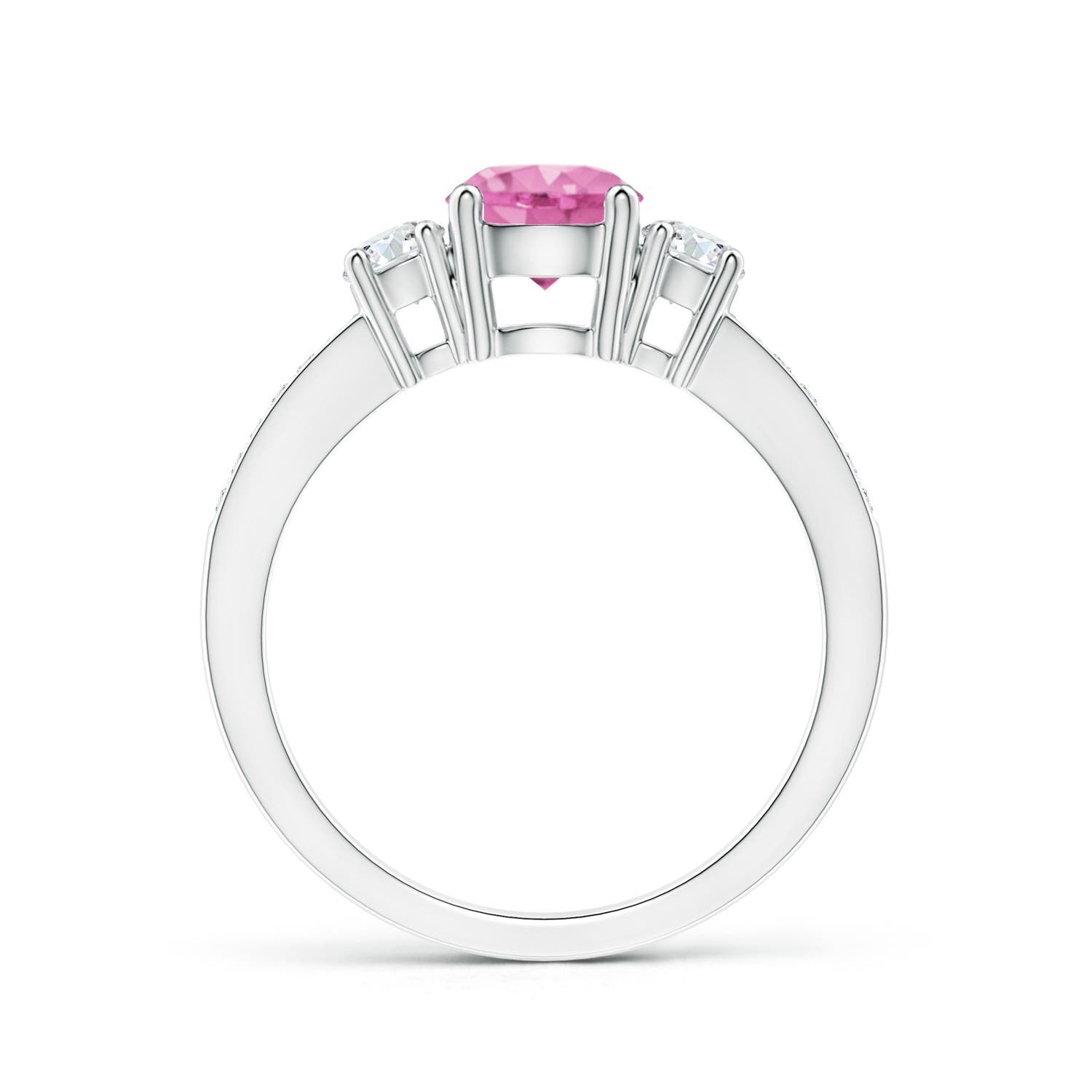 AA - Pink Sapphire / 1.31 CT / 14 KT White Gold