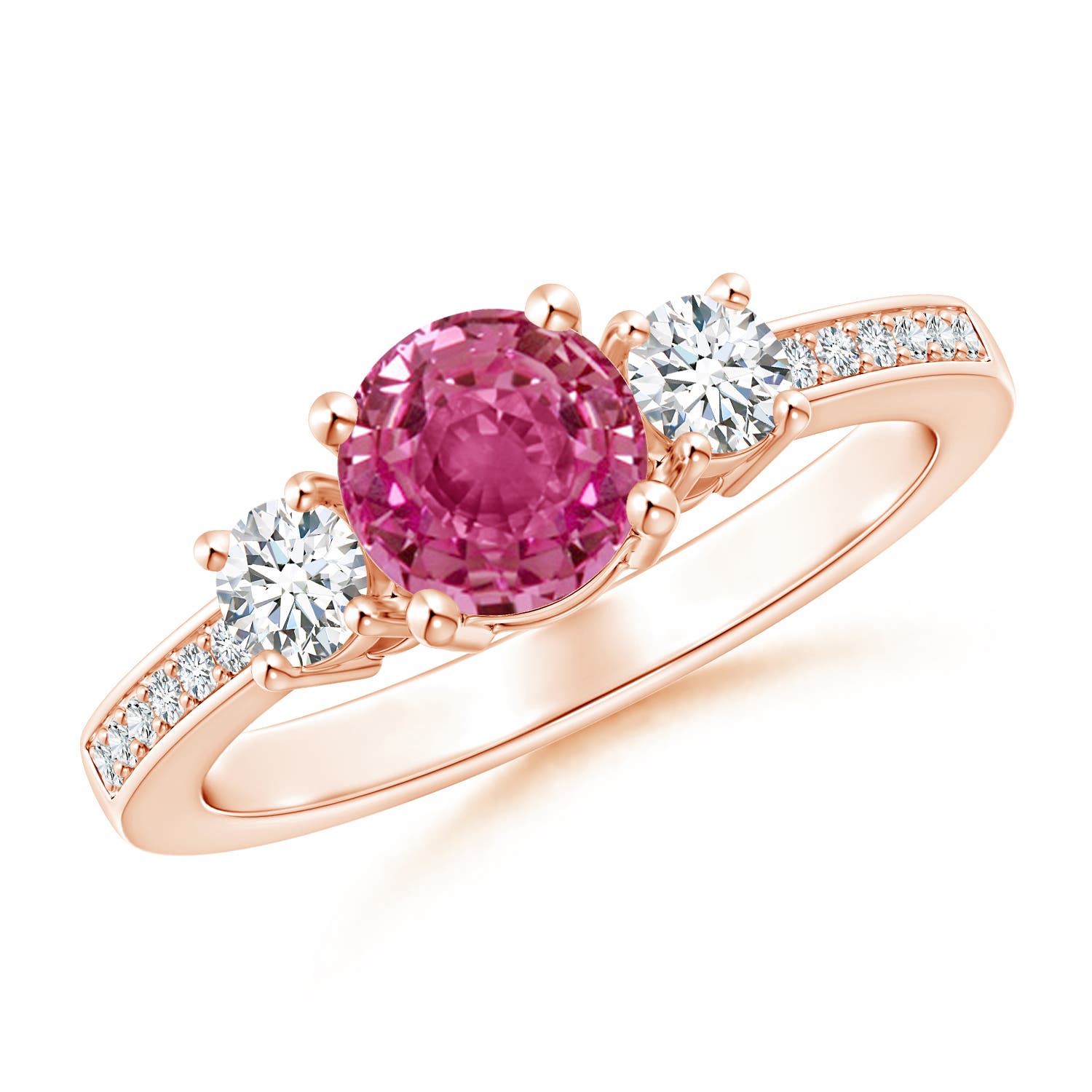 AAAA - Pink Sapphire / 1.31 CT / 14 KT Rose Gold