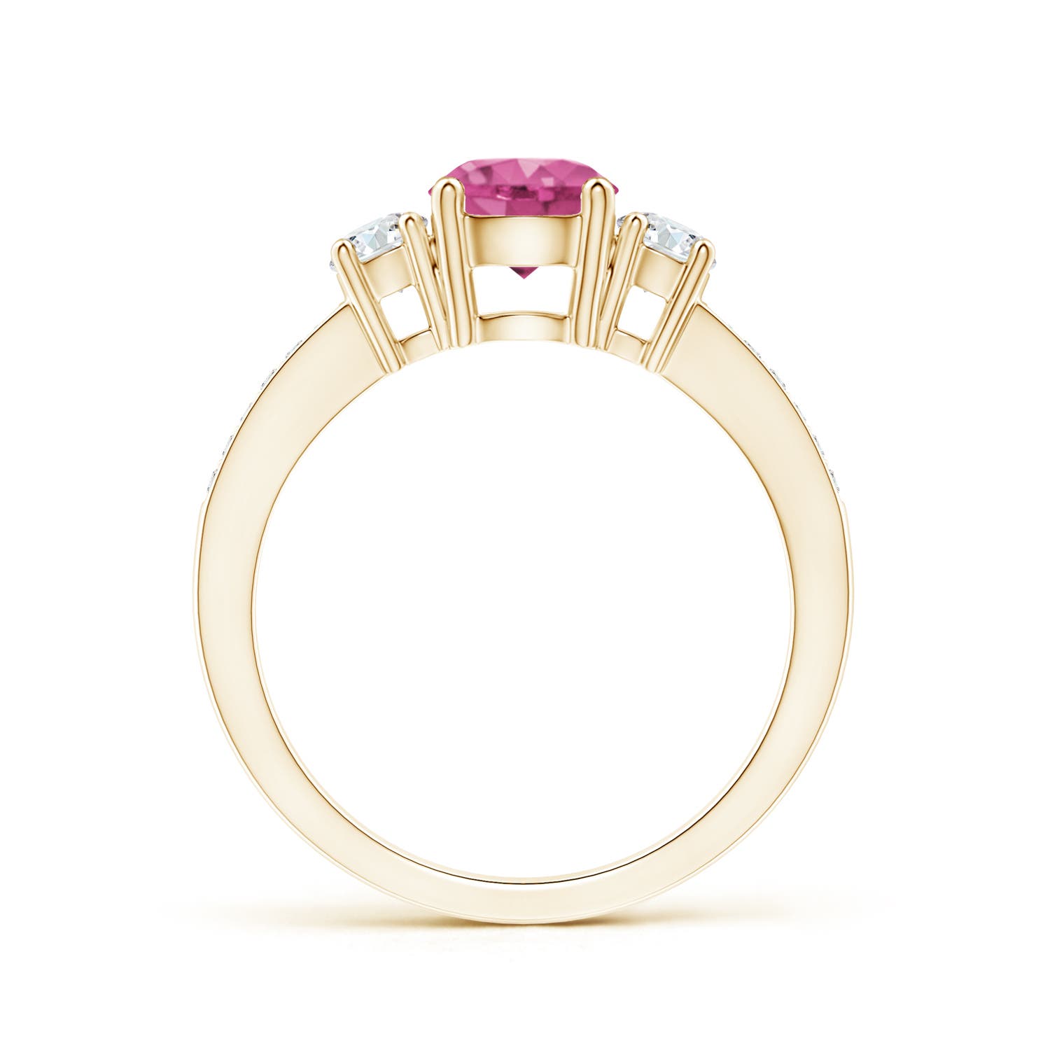 AAAA - Pink Sapphire / 1.31 CT / 14 KT Yellow Gold