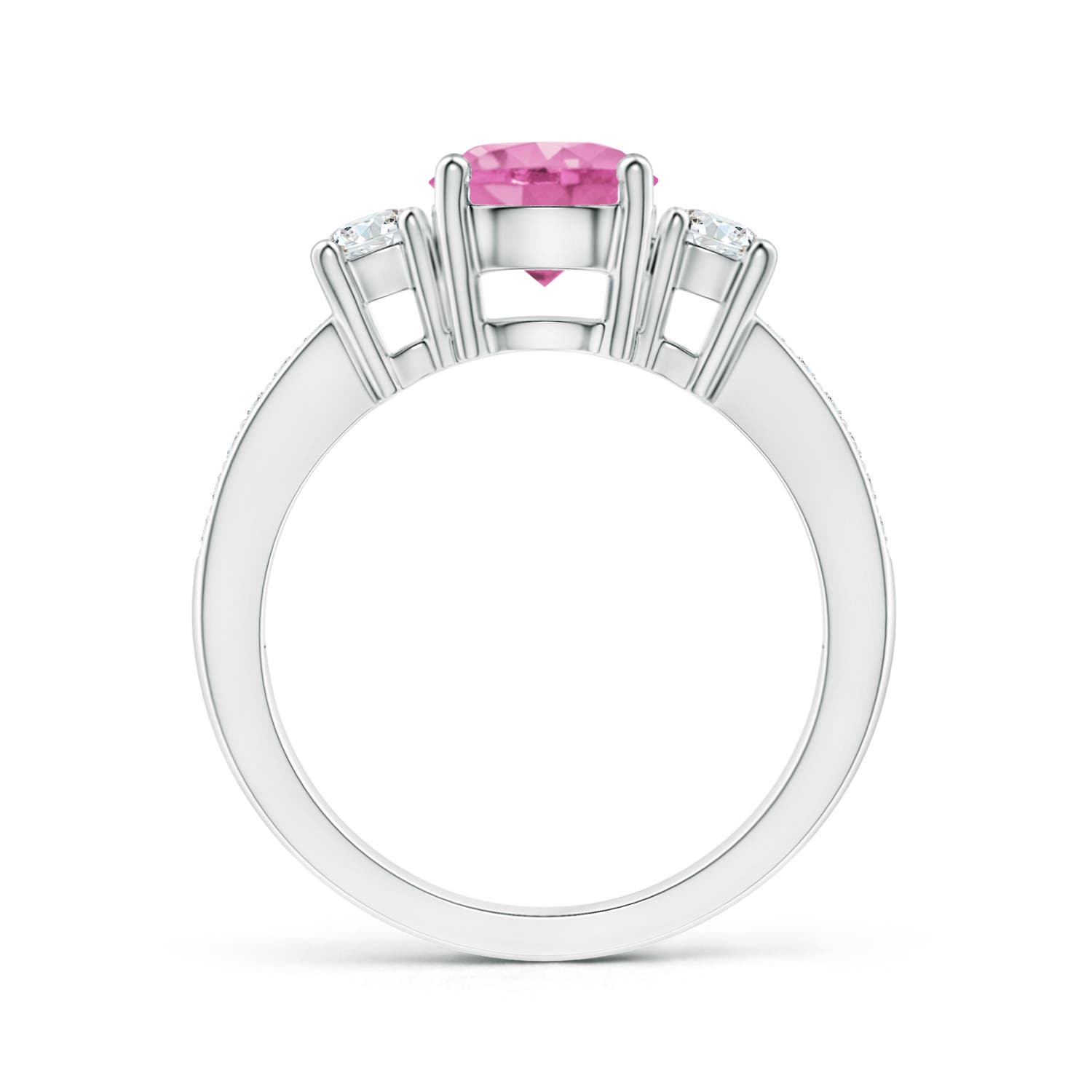 AA - Pink Sapphire / 2.04 CT / 14 KT White Gold