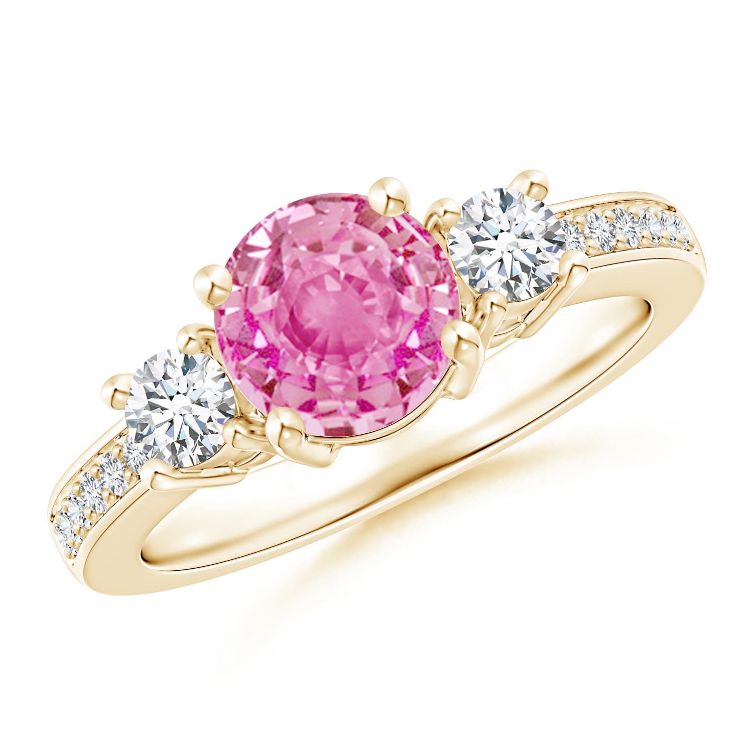 AA - Pink Sapphire / 2.04 CT / 14 KT Yellow Gold