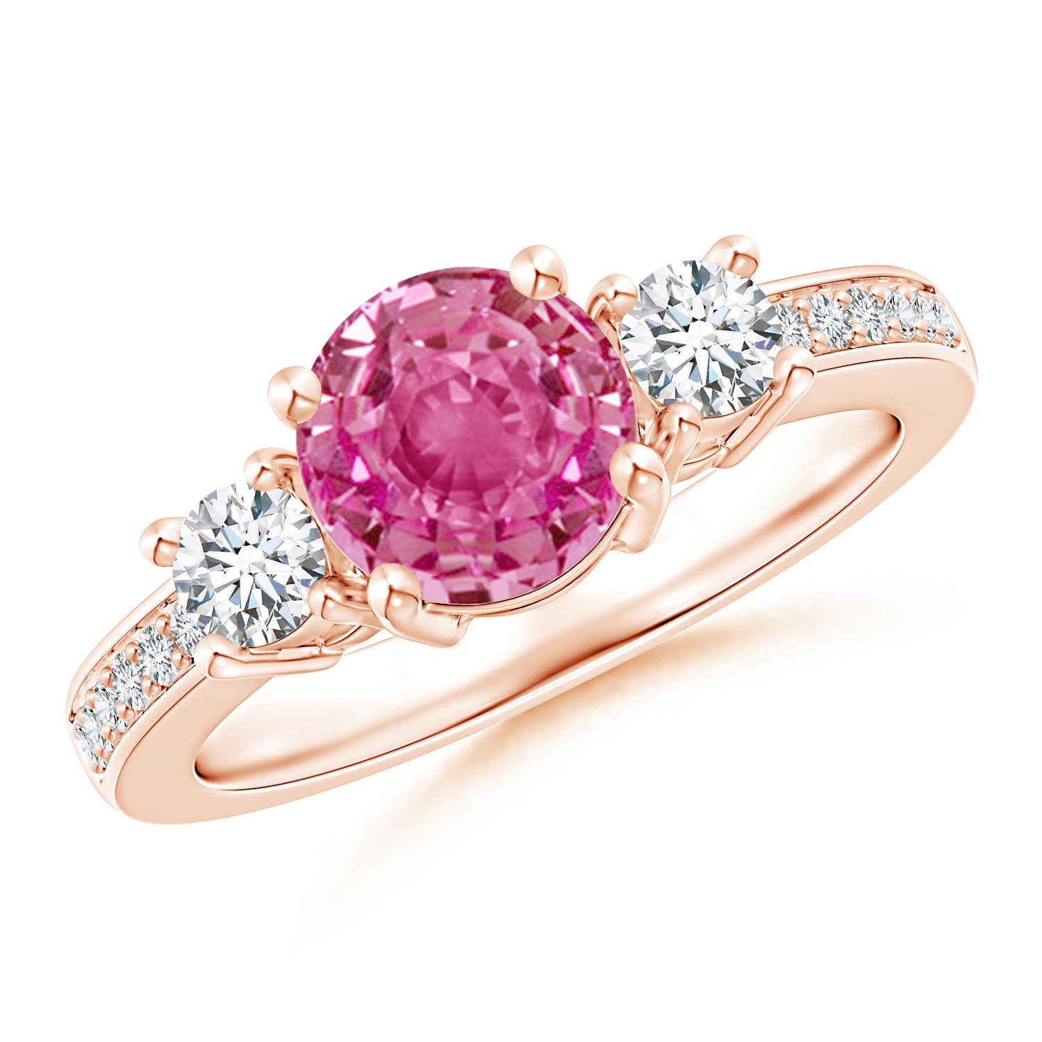 AAA - Pink Sapphire / 2.04 CT / 14 KT Rose Gold