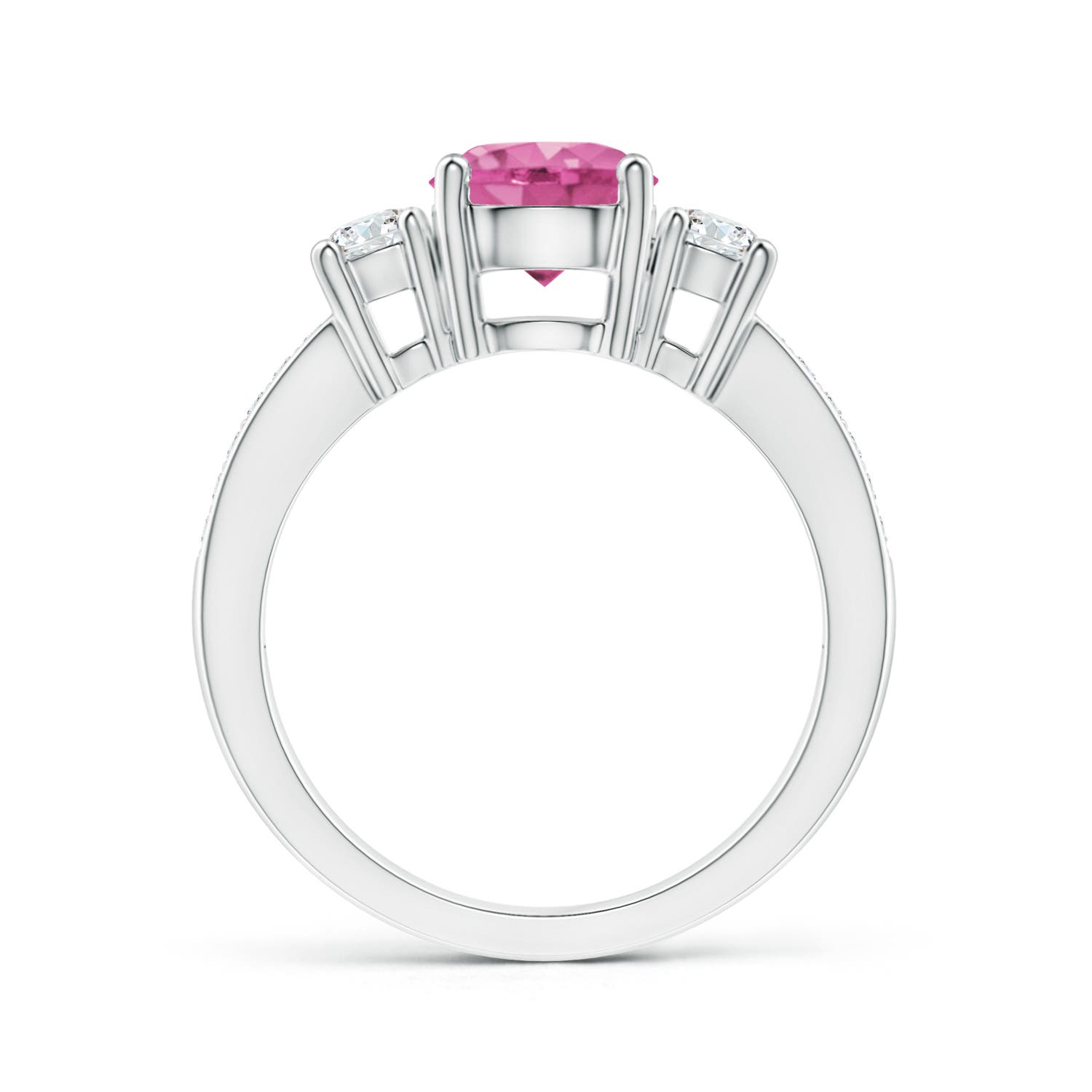 AAA - Pink Sapphire / 2.04 CT / 14 KT White Gold