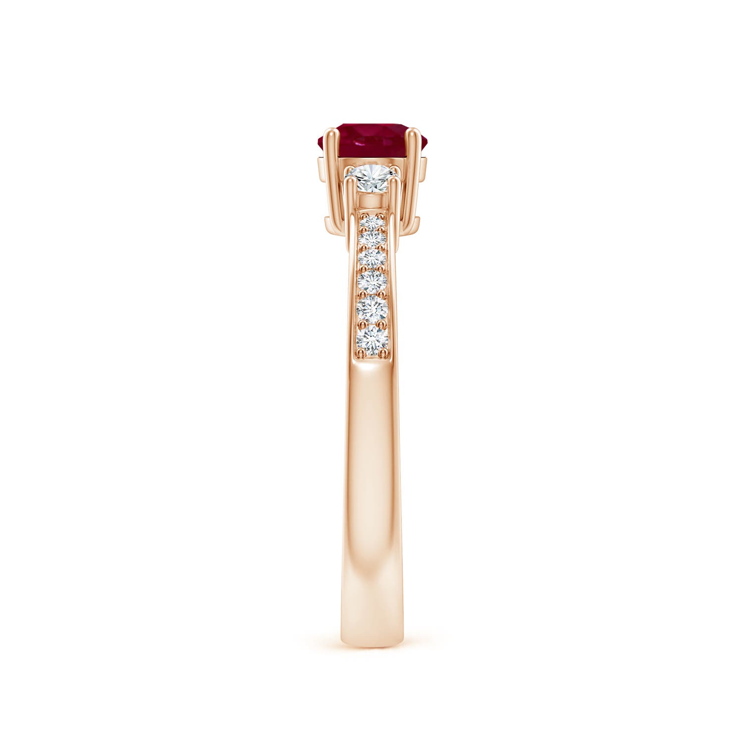 A - Ruby / 0.81 CT / 14 KT Rose Gold