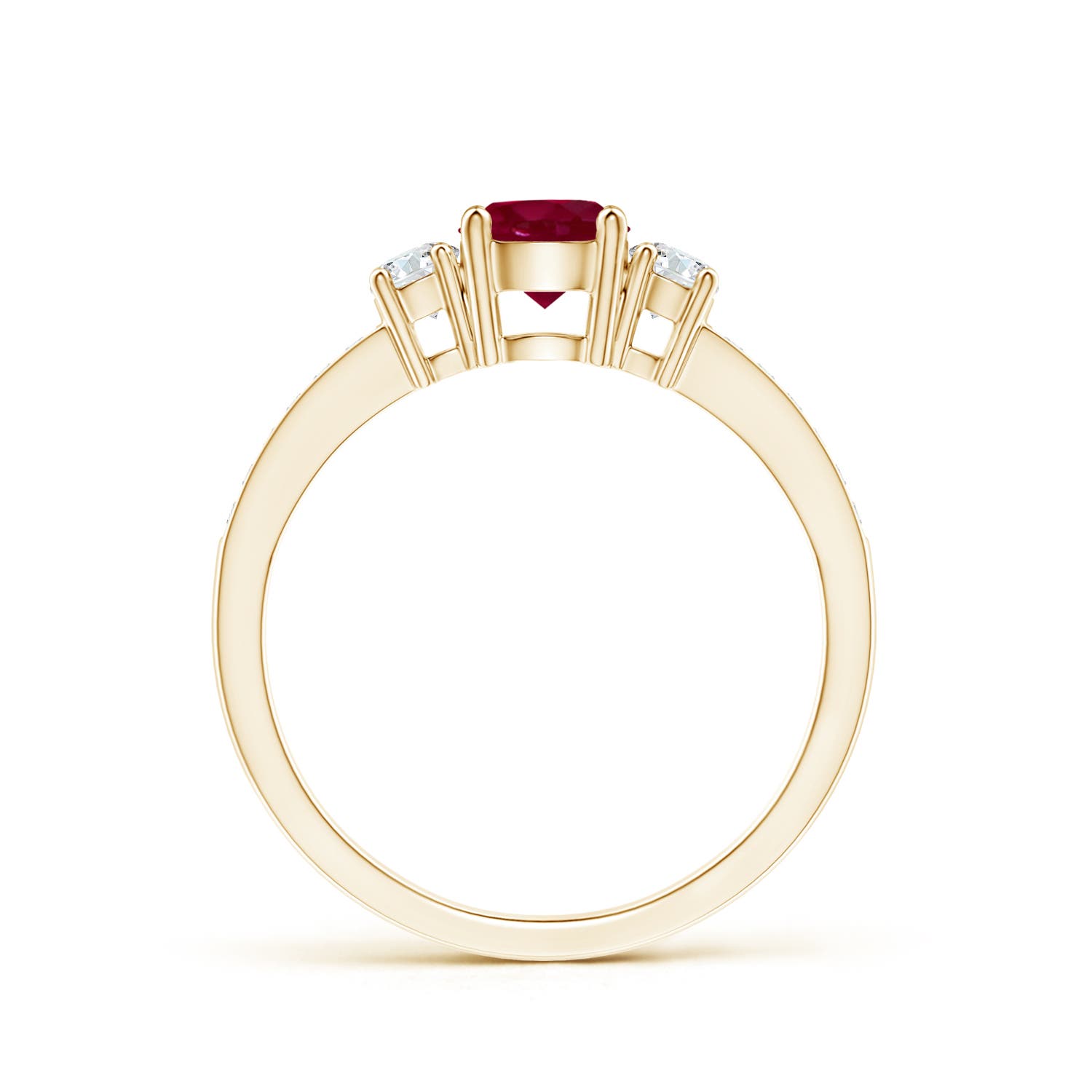 A - Ruby / 0.81 CT / 14 KT Yellow Gold