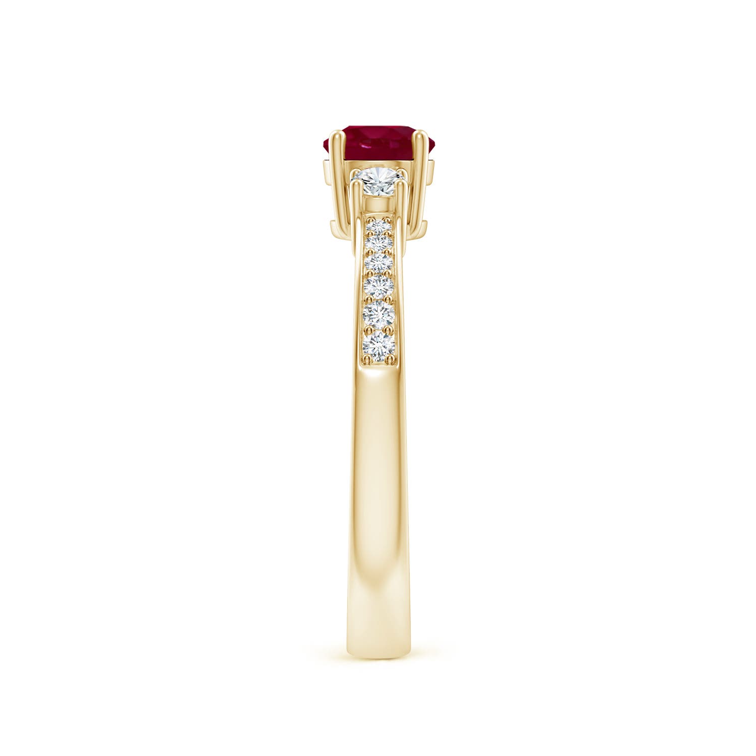 A - Ruby / 0.81 CT / 14 KT Yellow Gold