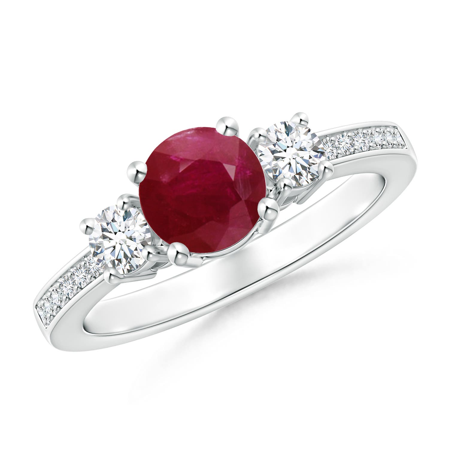 A - Ruby / 1.31 CT / 14 KT White Gold