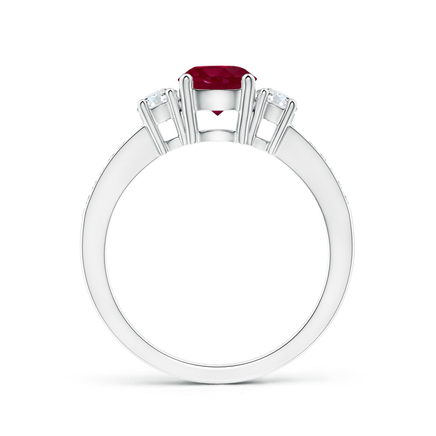 A - Ruby / 1.31 CT / 14 KT White Gold