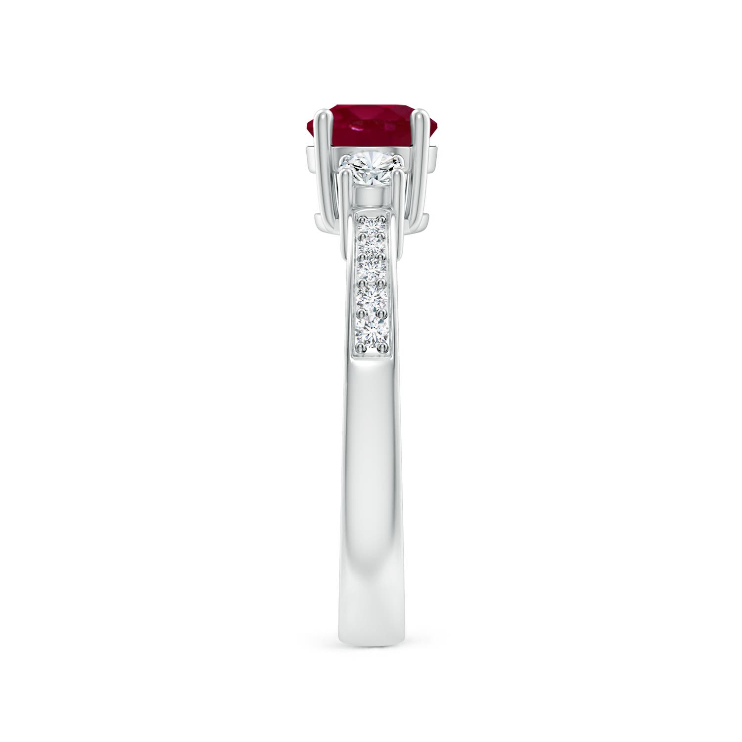 A - Ruby / 1.31 CT / 14 KT White Gold