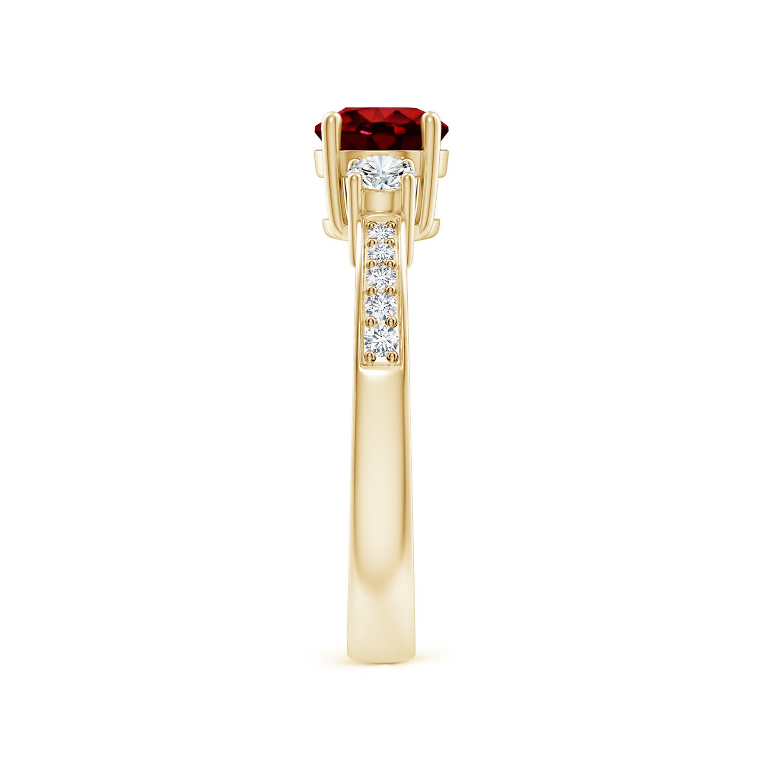 AAAA - Ruby / 1.31 CT / 14 KT Yellow Gold