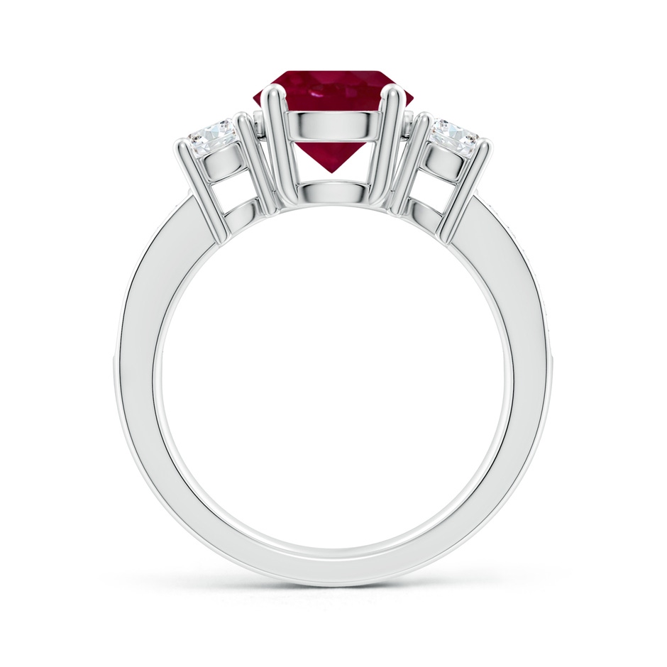 8mm A Classic Three Stone Ruby and Diamond Ring in White Gold side 199