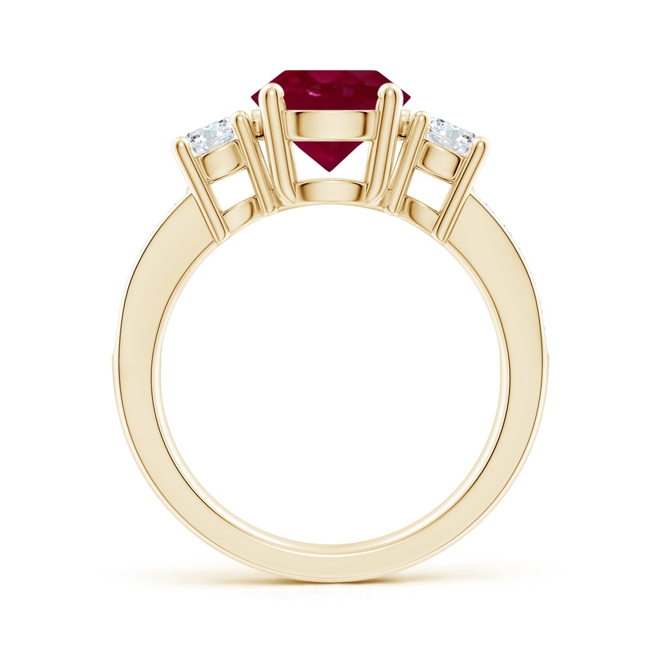 8mm A Classic Three Stone Ruby and Diamond Ring in Yellow Gold side 199