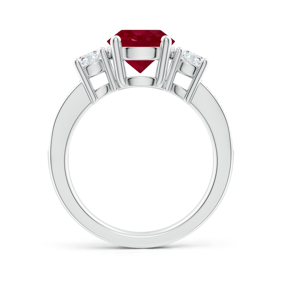 8mm AA Classic Three Stone Ruby and Diamond Ring in White Gold side 199