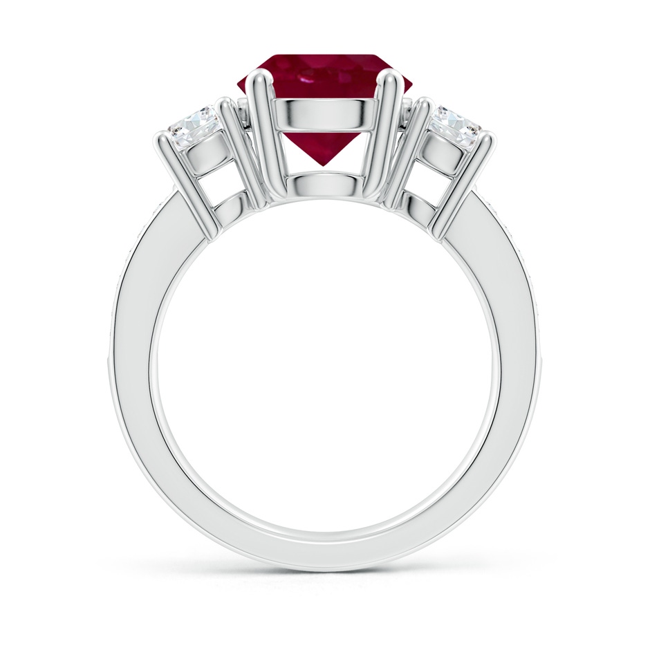 9mm A Classic Three Stone Ruby and Diamond Ring in P950 Platinum side 199