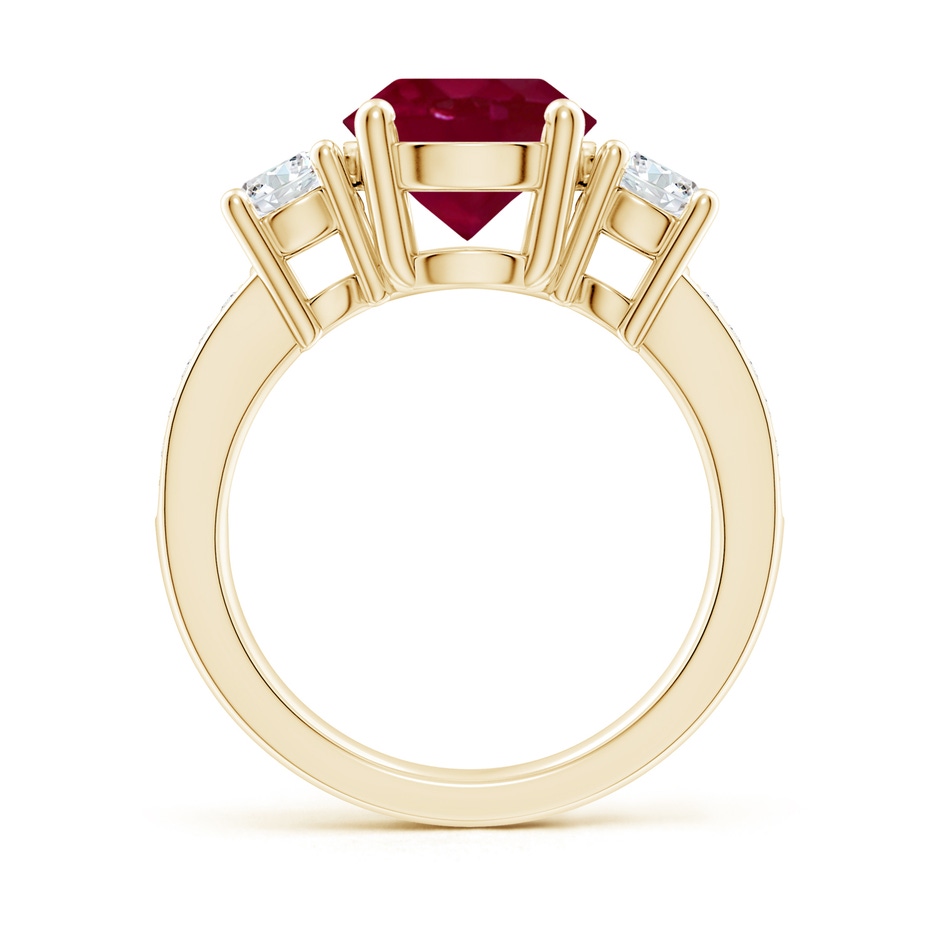 9mm A Classic Three Stone Ruby and Diamond Ring in Yellow Gold side 199