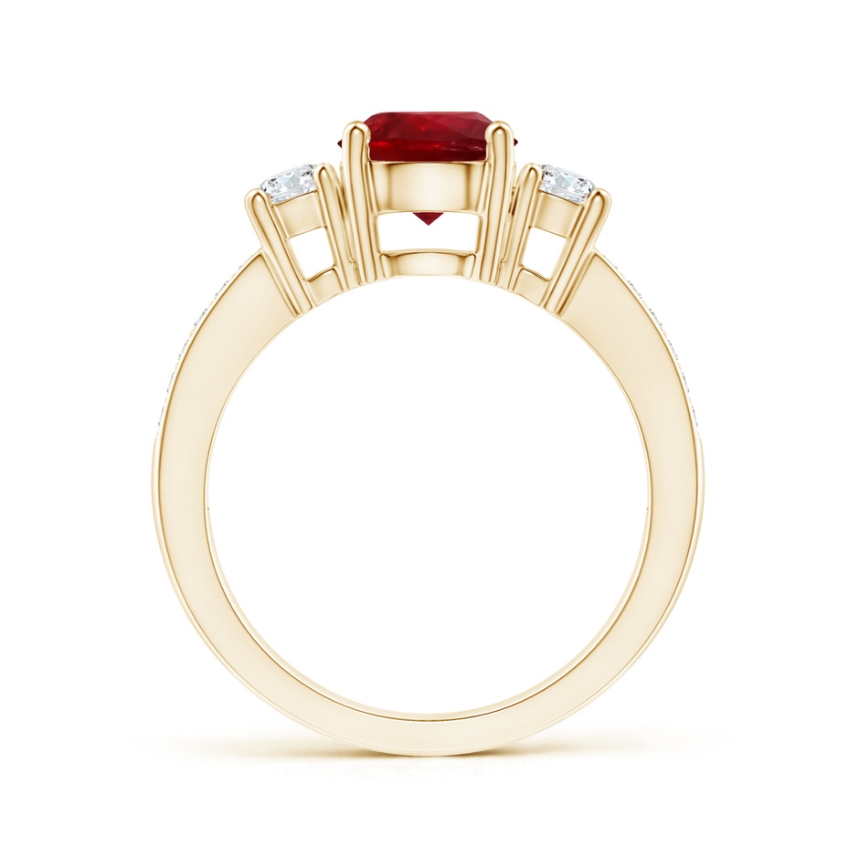 7.12x7.10x3.44mm AAAA GIA Certified Classic Ruby and Diamond Ring in Yellow Gold side 199