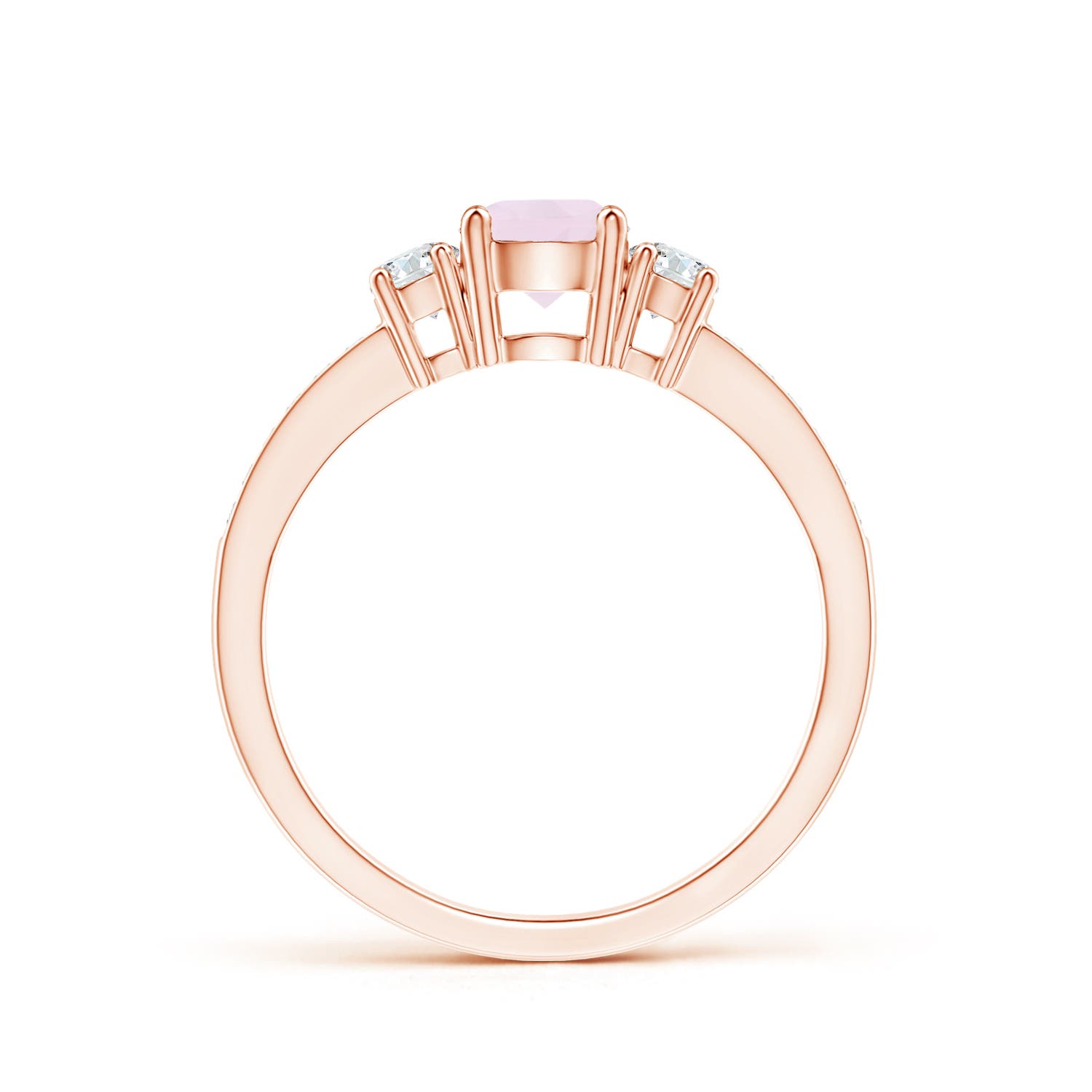 A - Rose Quartz / 0.71 CT / 14 KT Rose Gold