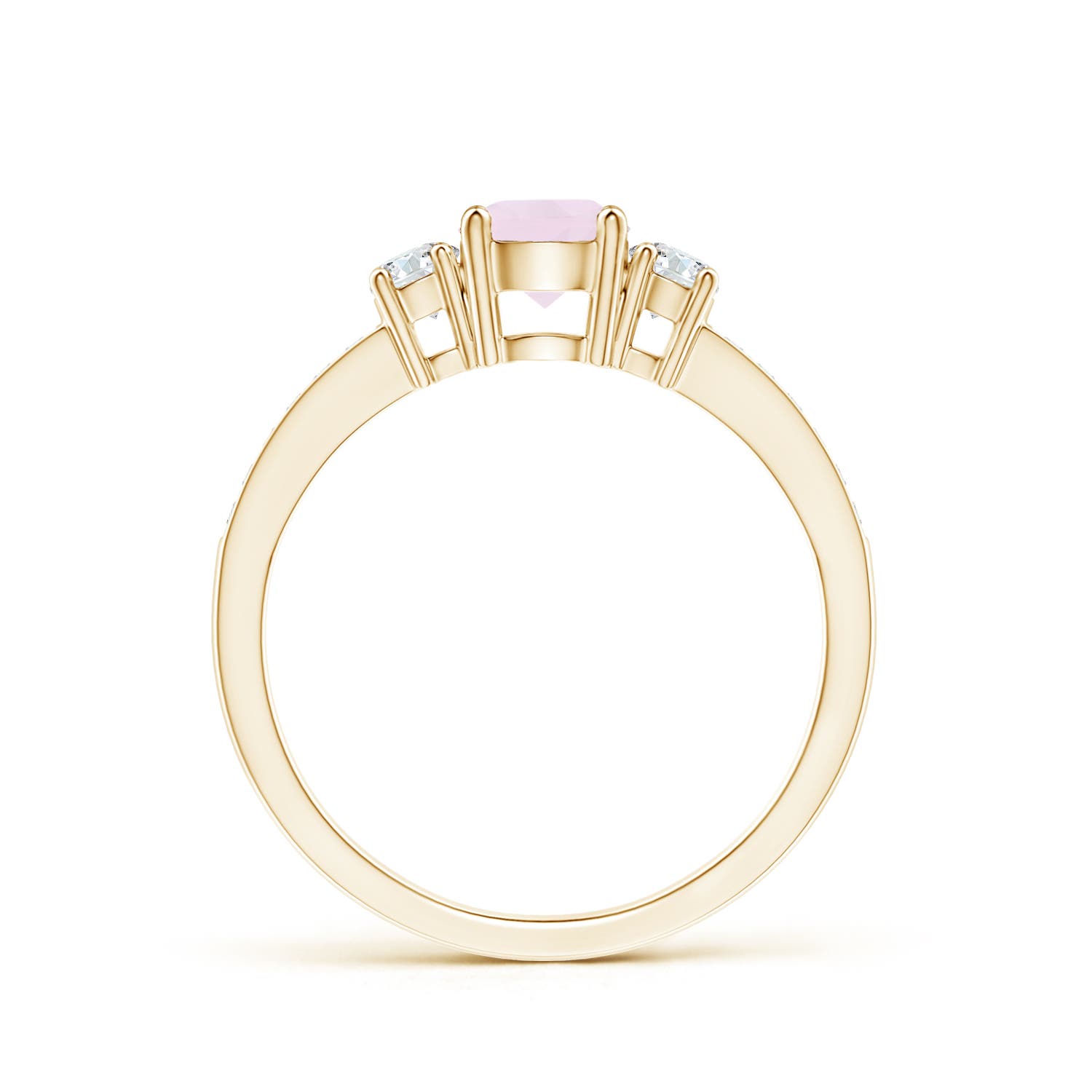 A - Rose Quartz / 0.71 CT / 14 KT Yellow Gold