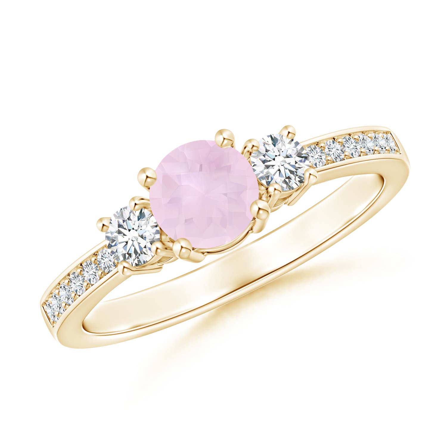 AA - Rose Quartz / 0.71 CT / 14 KT Yellow Gold