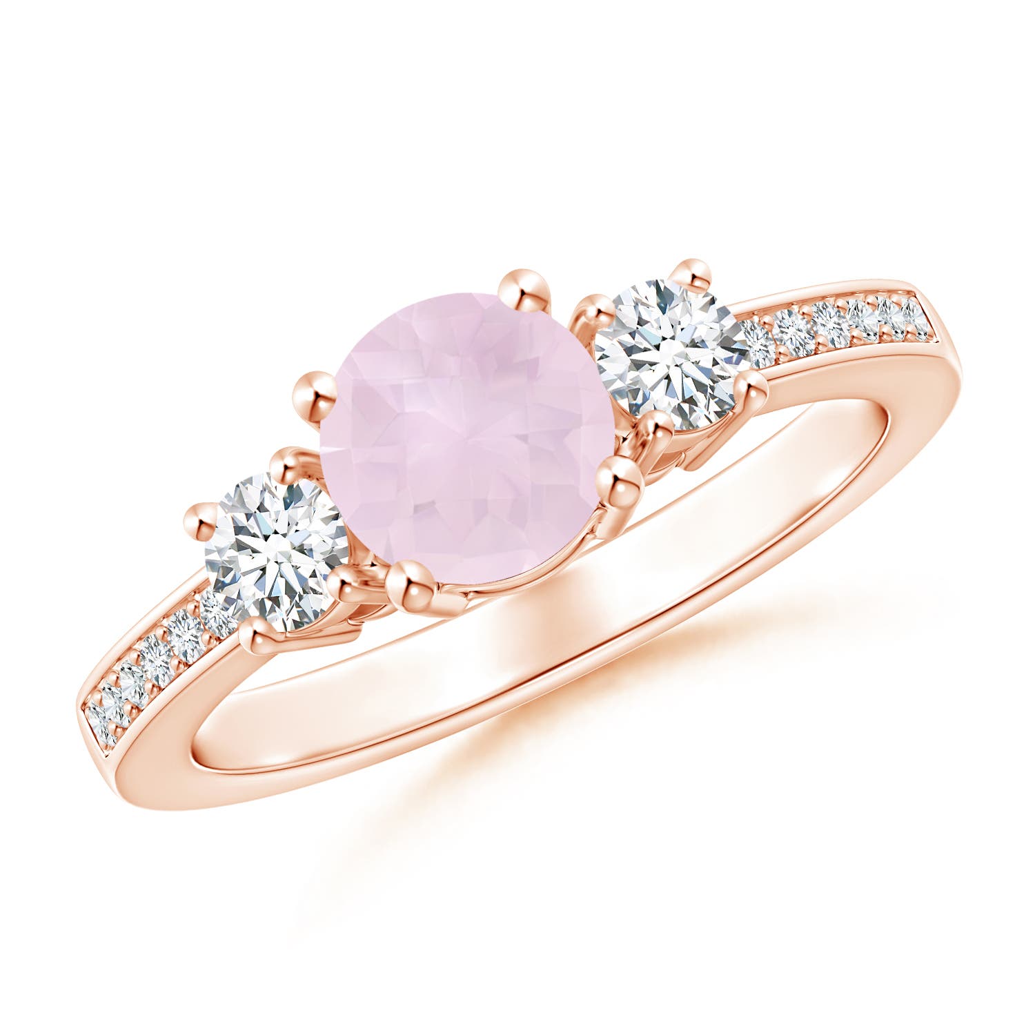 A - Rose Quartz / 1.16 CT / 14 KT Rose Gold