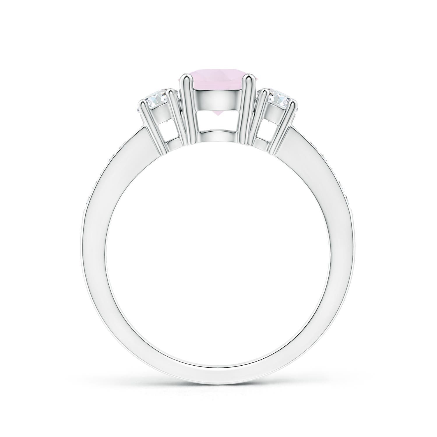 A - Rose Quartz / 1.16 CT / 14 KT White Gold