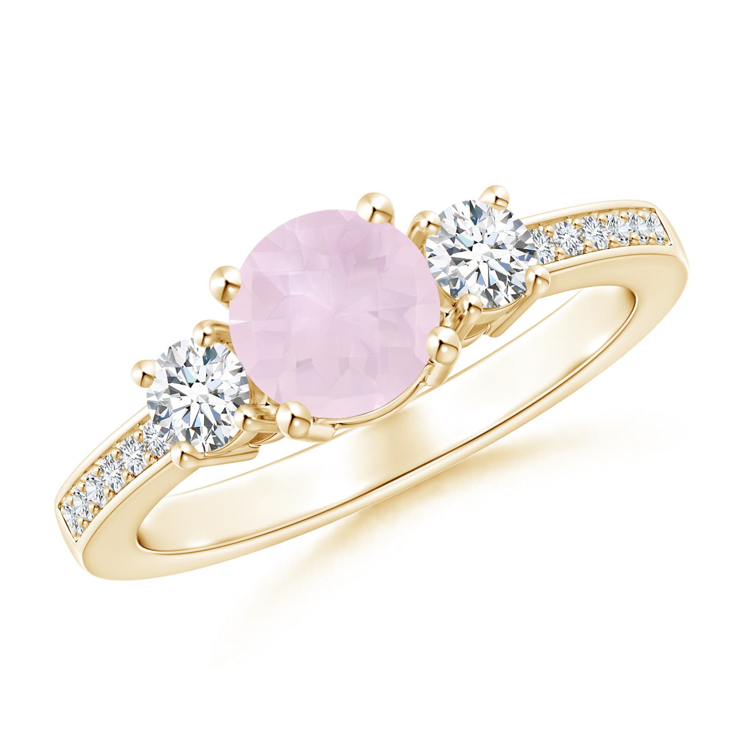 A - Rose Quartz / 1.16 CT / 14 KT Yellow Gold