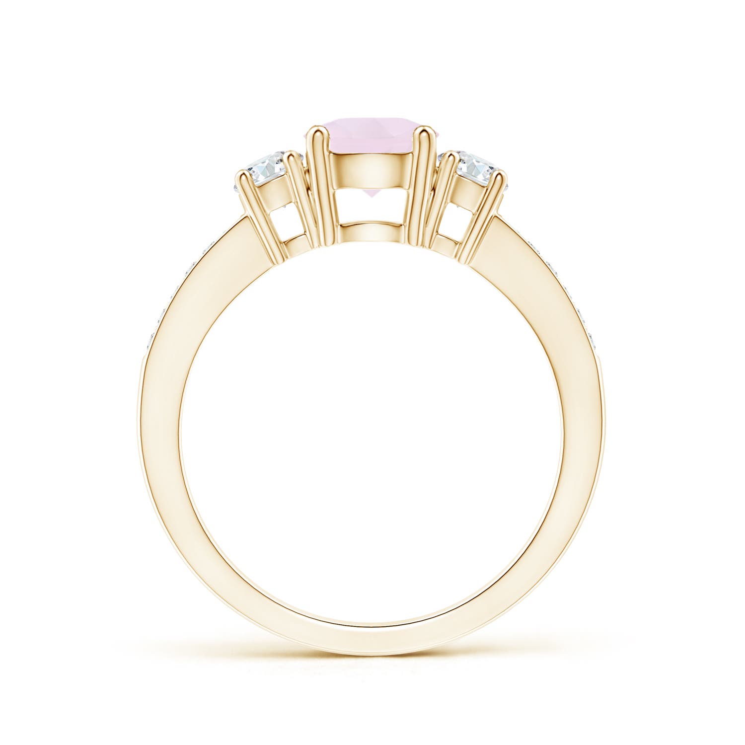 A - Rose Quartz / 1.16 CT / 14 KT Yellow Gold