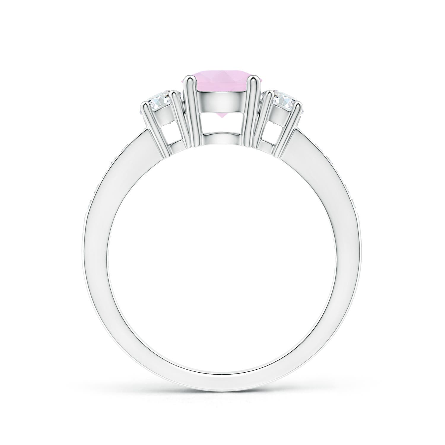 AAA - Rose Quartz / 1.16 CT / 14 KT White Gold