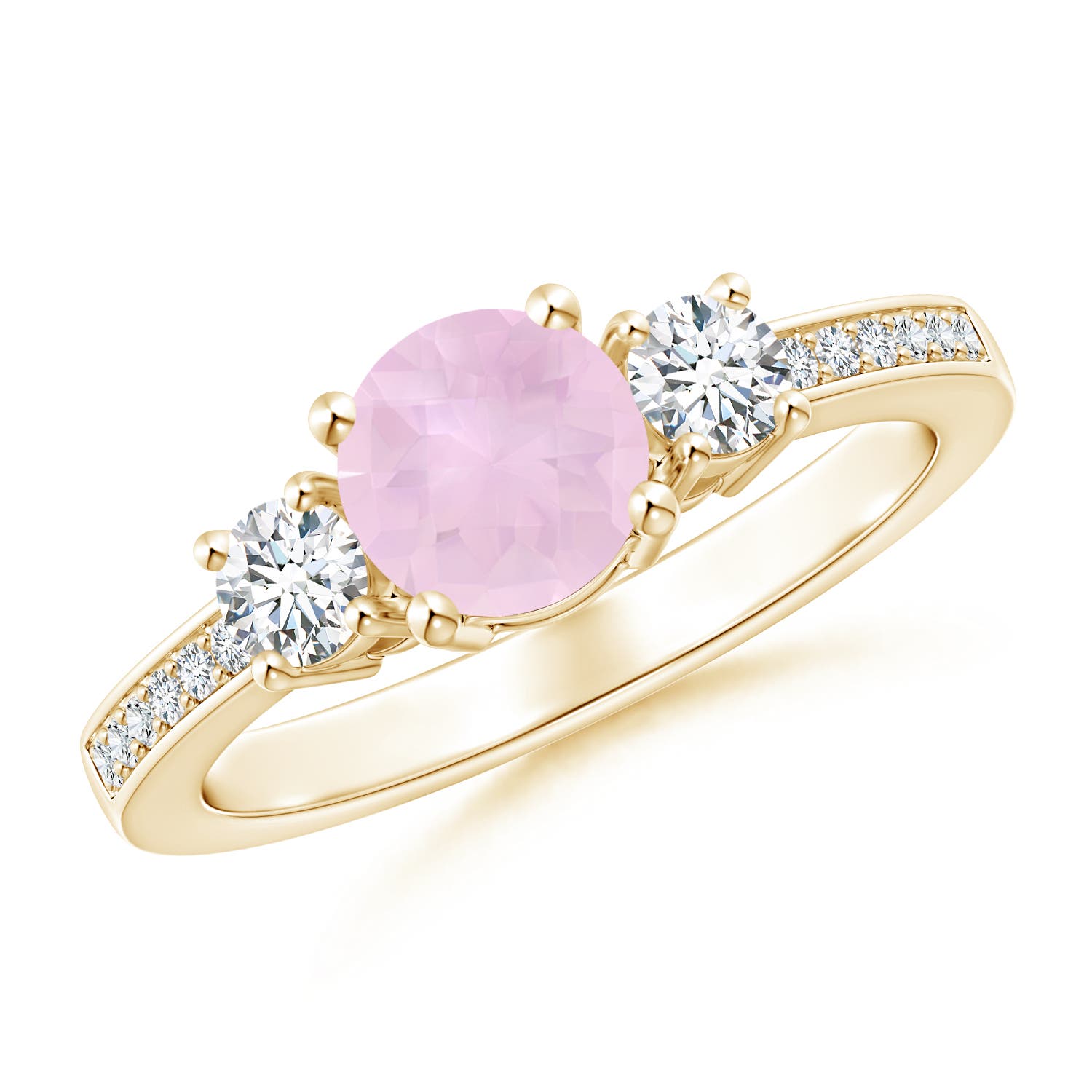 AAA - Rose Quartz / 1.16 CT / 14 KT Yellow Gold