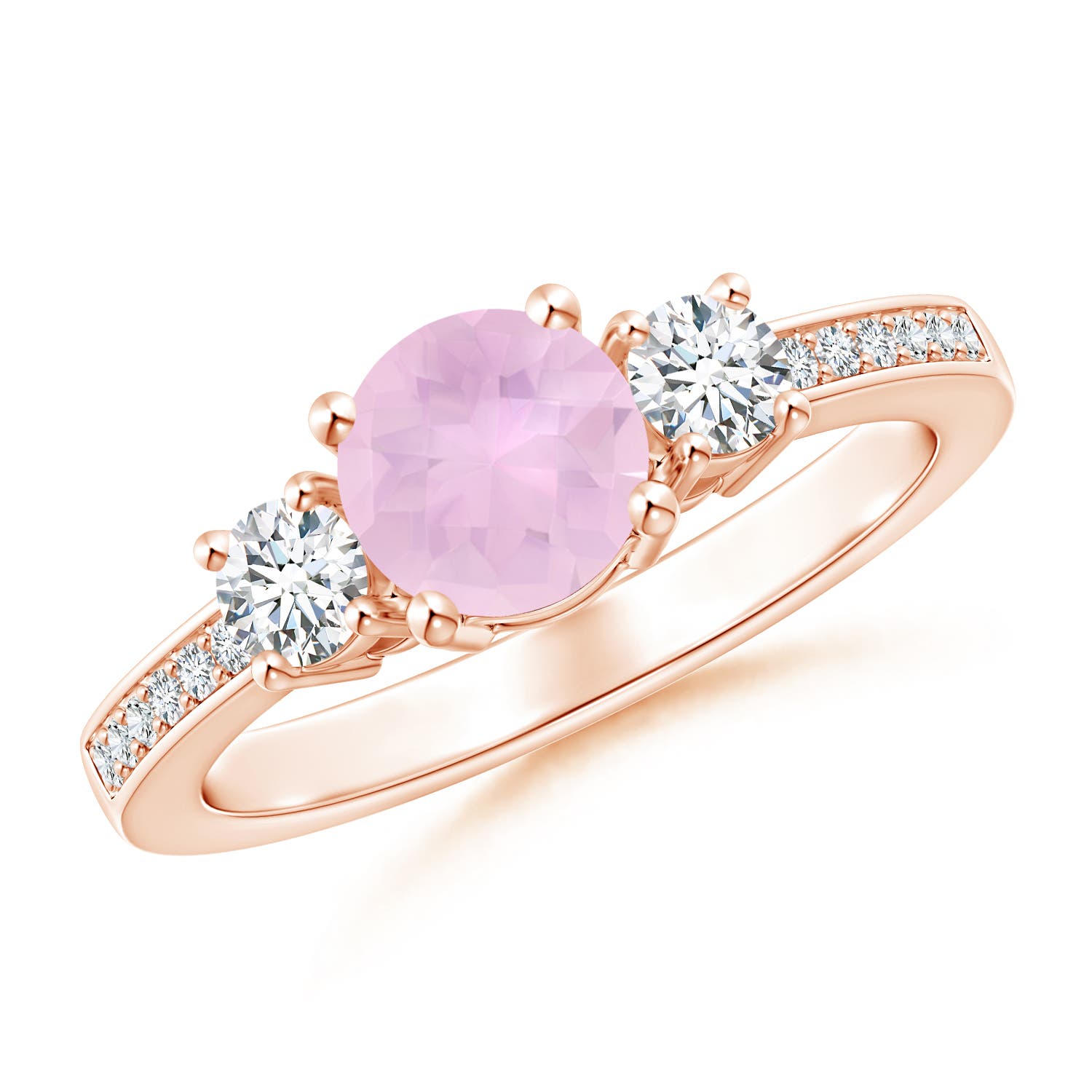 AAAA - Rose Quartz / 1.16 CT / 14 KT Rose Gold