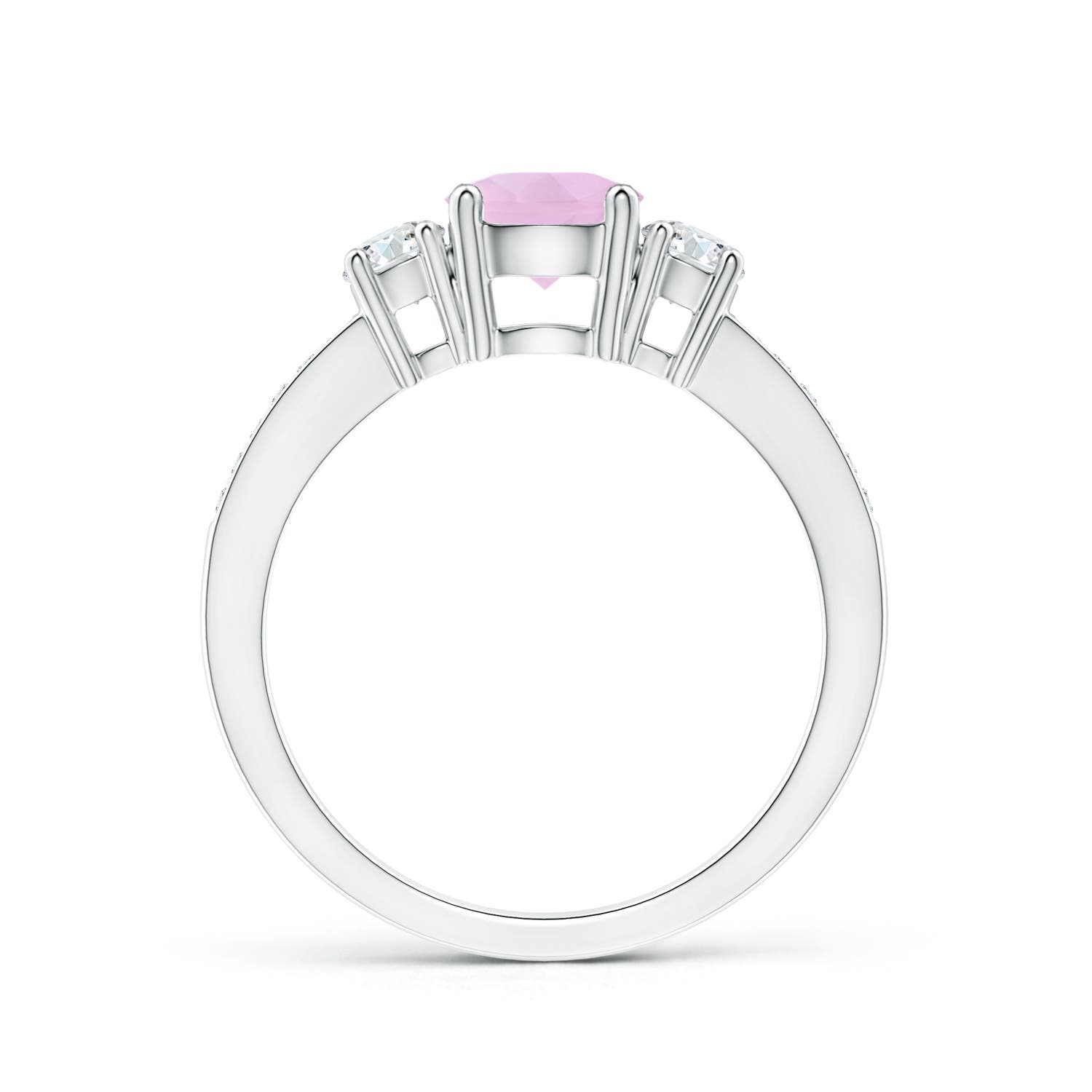 AAAA - Rose Quartz / 1.16 CT / 14 KT White Gold